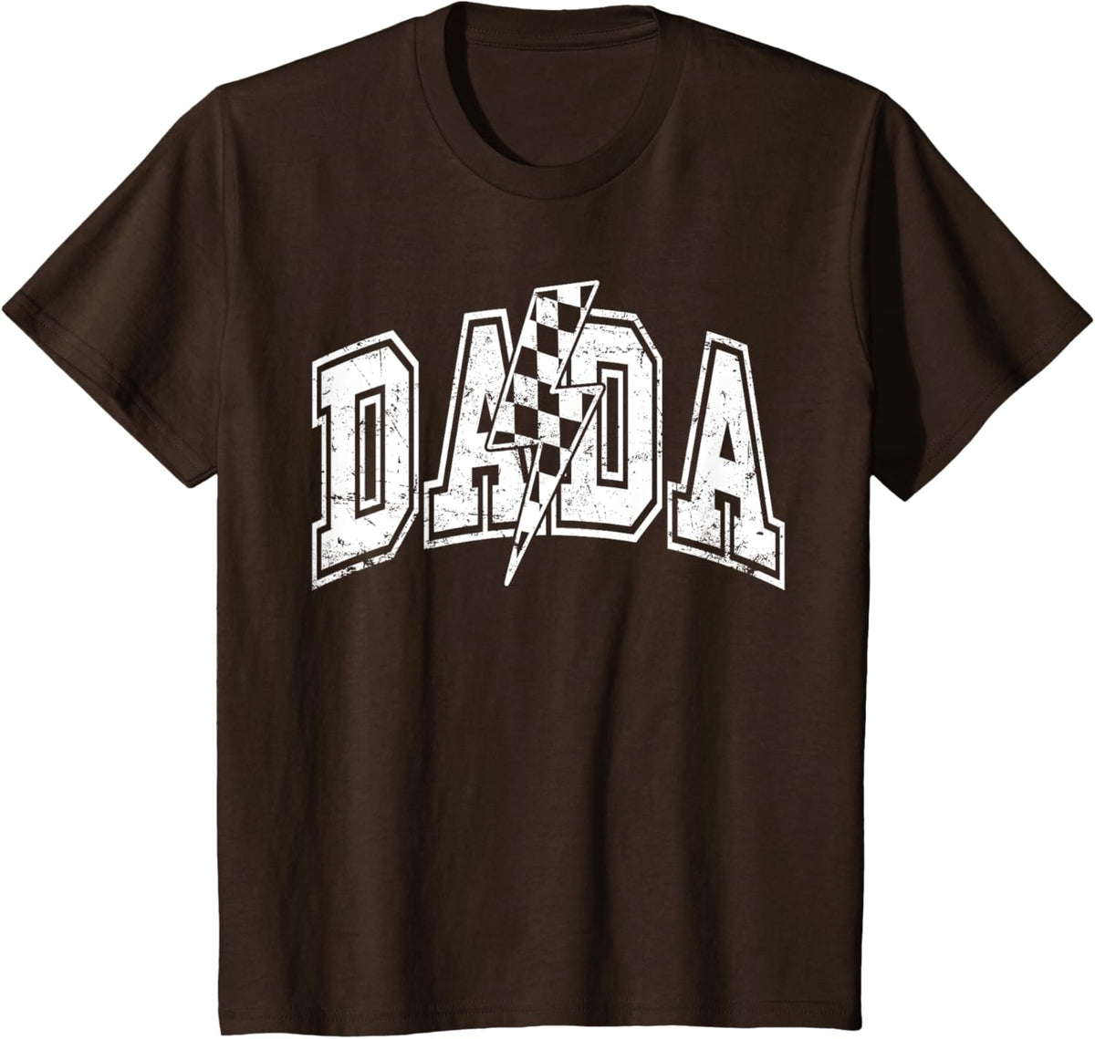 Dada Lightning Bolt Checkered Varsity Dad Men Father&#39;s Day