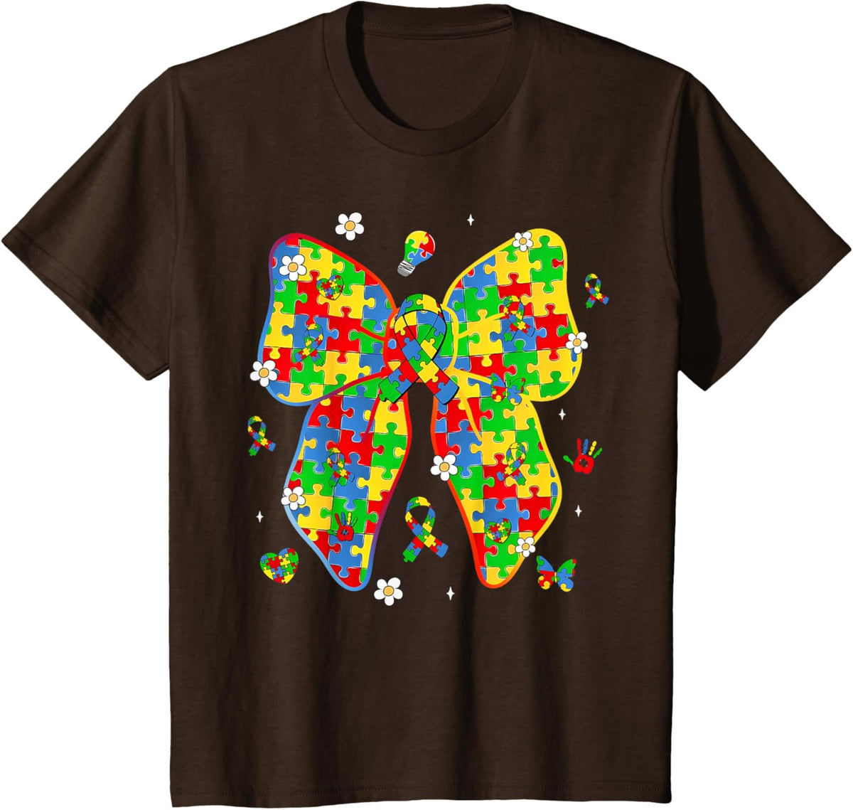 Autism Awareness Coquette Bow Puzzle Bow Women Kids Girl Boy