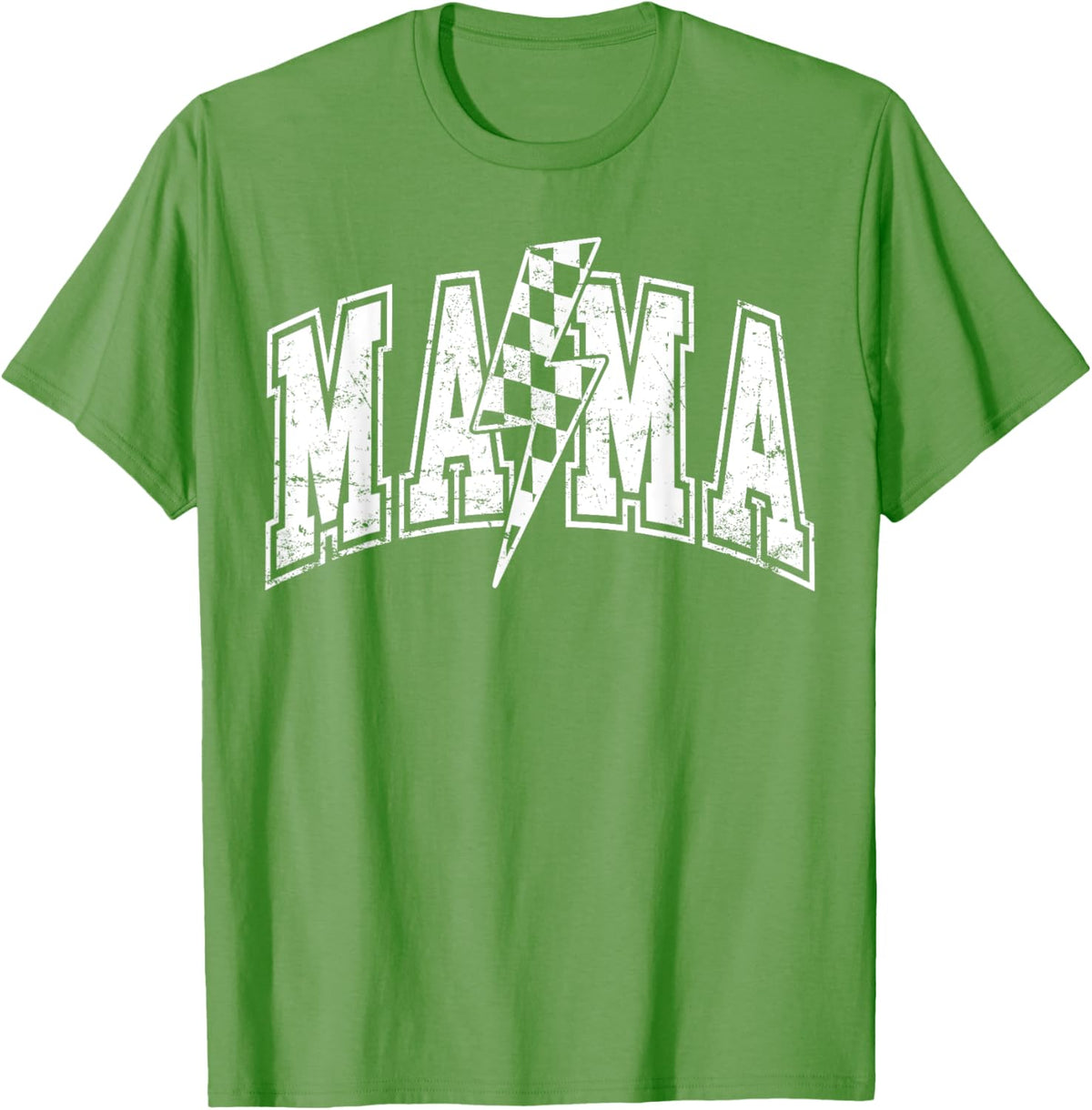 Mama Lightning Bolt Checkered Varsity Mom Women Mother&#39;s Day Mother Shirt