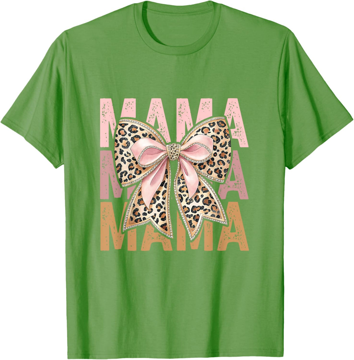 Retro Leopard Mama,Cute Mom Retro Coquette Bow Mother&#39;s Day