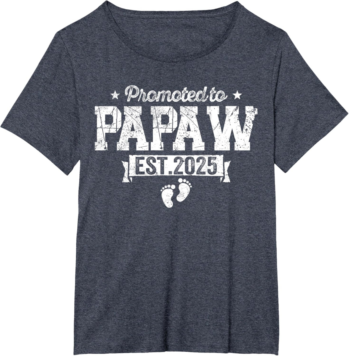 Retro Promoted To Papaw 2025 New Papaw First Father&#39;s Day T-Shirt, Small, Black