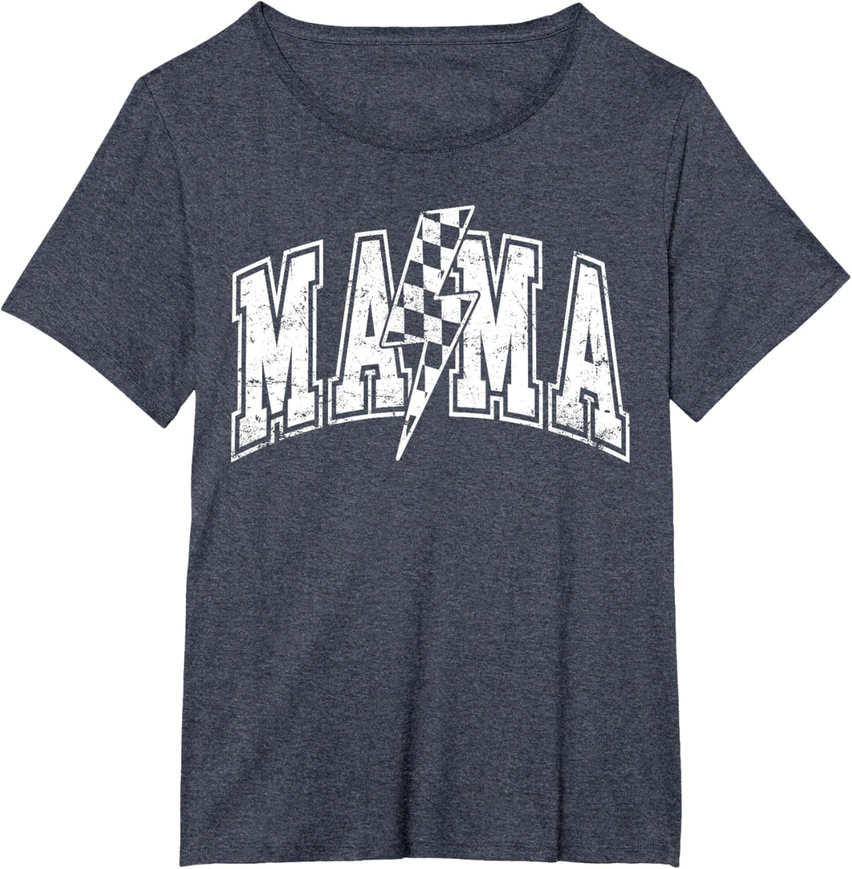 Mama Lightning Bolt Checkered Varsity Mom Women Mother&#39;s Day Mother Shirt