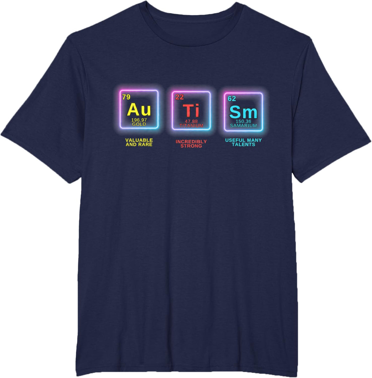 Autism Awareness Kids Women Men Elements Periodic Table ASD