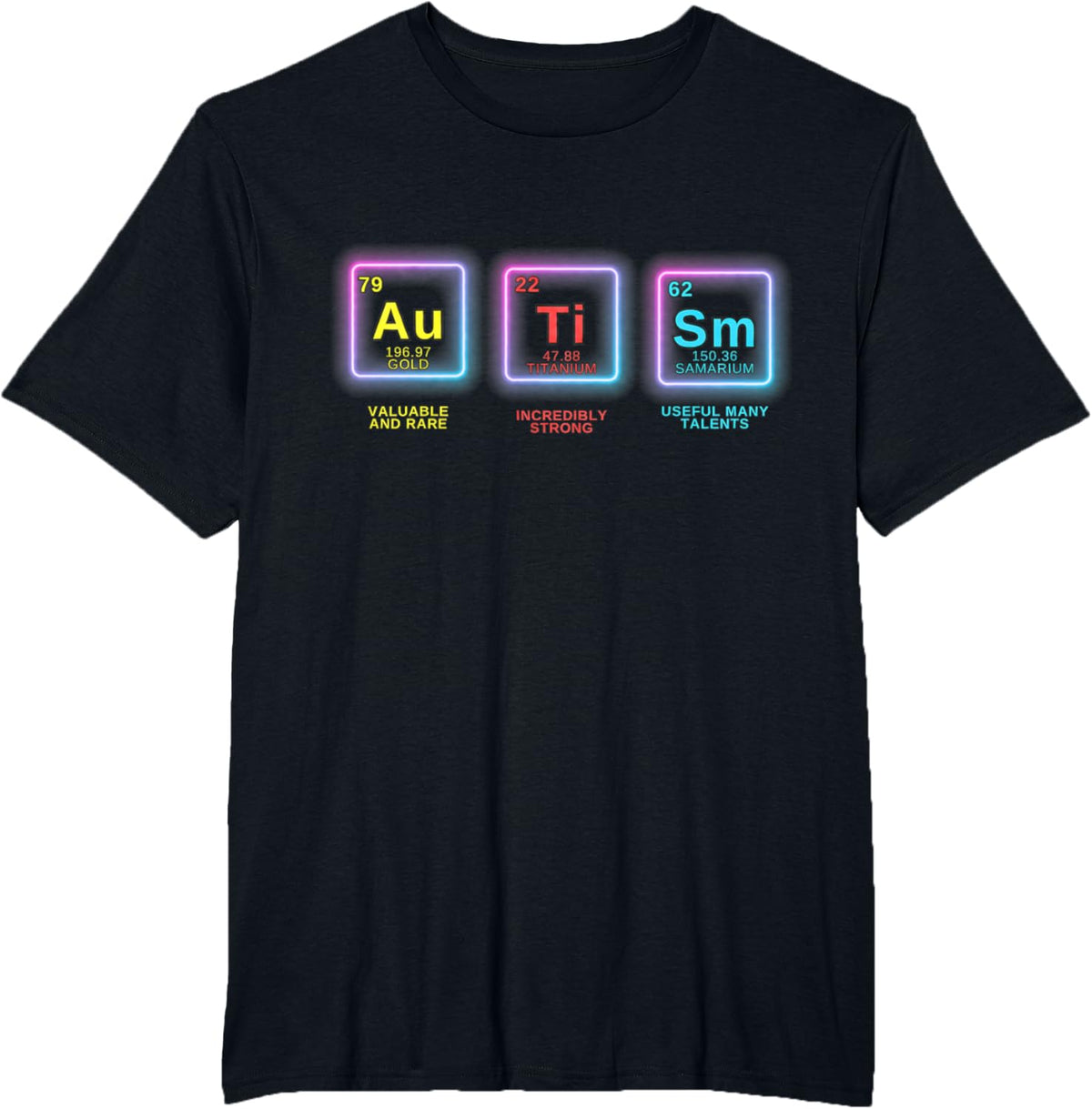 Autism Awareness Kids Women Men Elements Periodic Table ASD