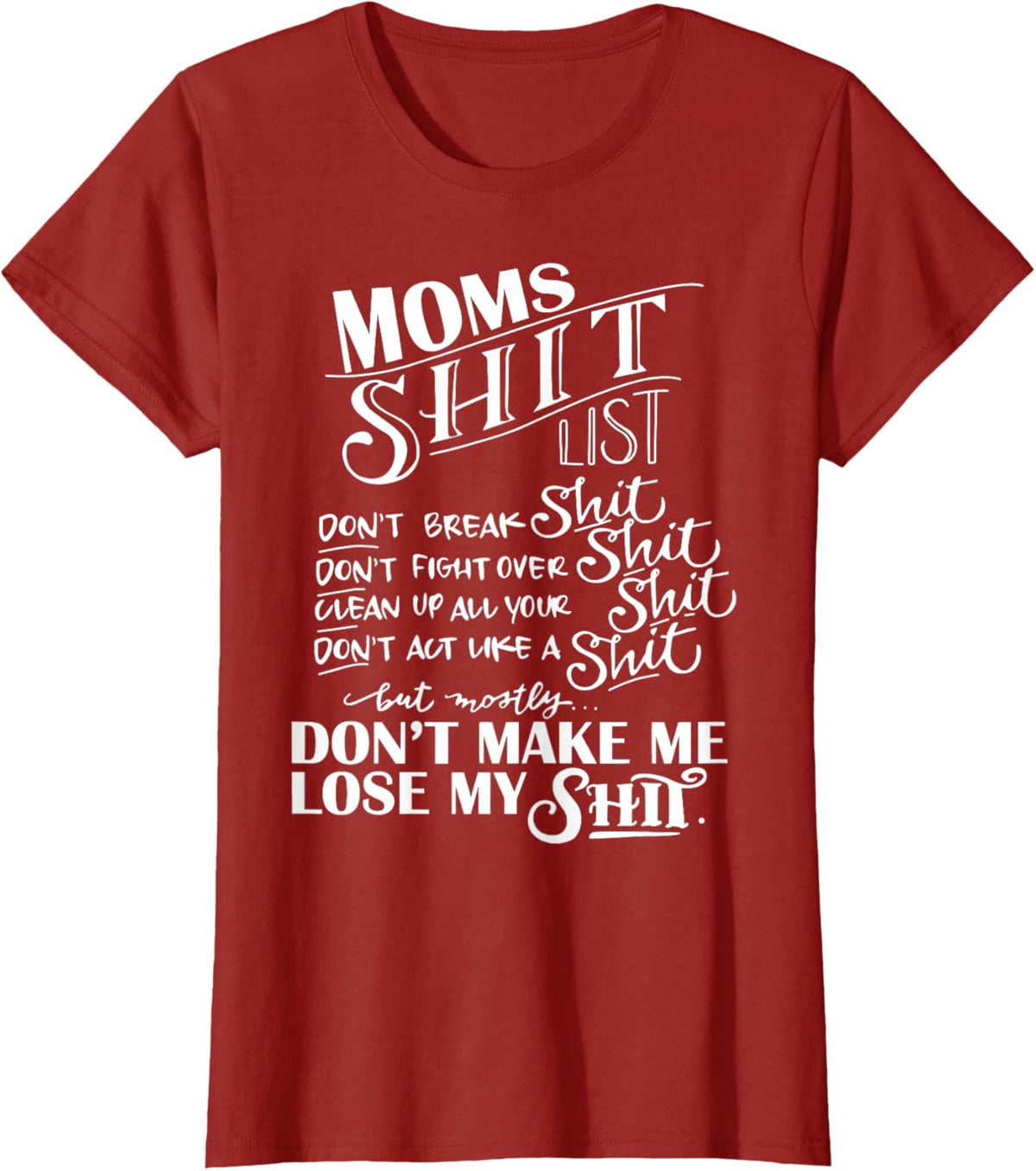 Mom Shit List Momlife Funny Mom Mothers Day