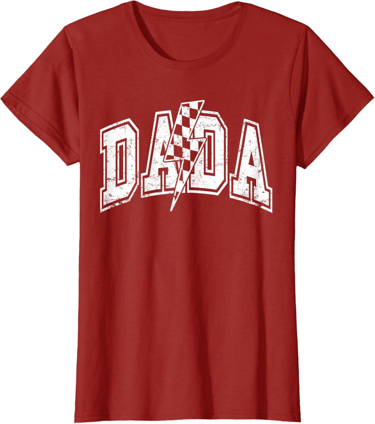 Dada Lightning Bolt Checkered Varsity Dad Men Father&#39;s Day