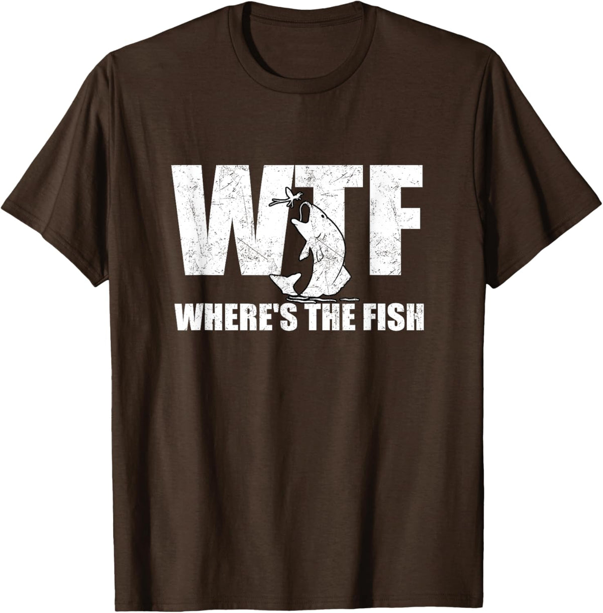 WTF Where&#39;s The Fish Men&#39;s Funny Fishing Gifts Fathers Day