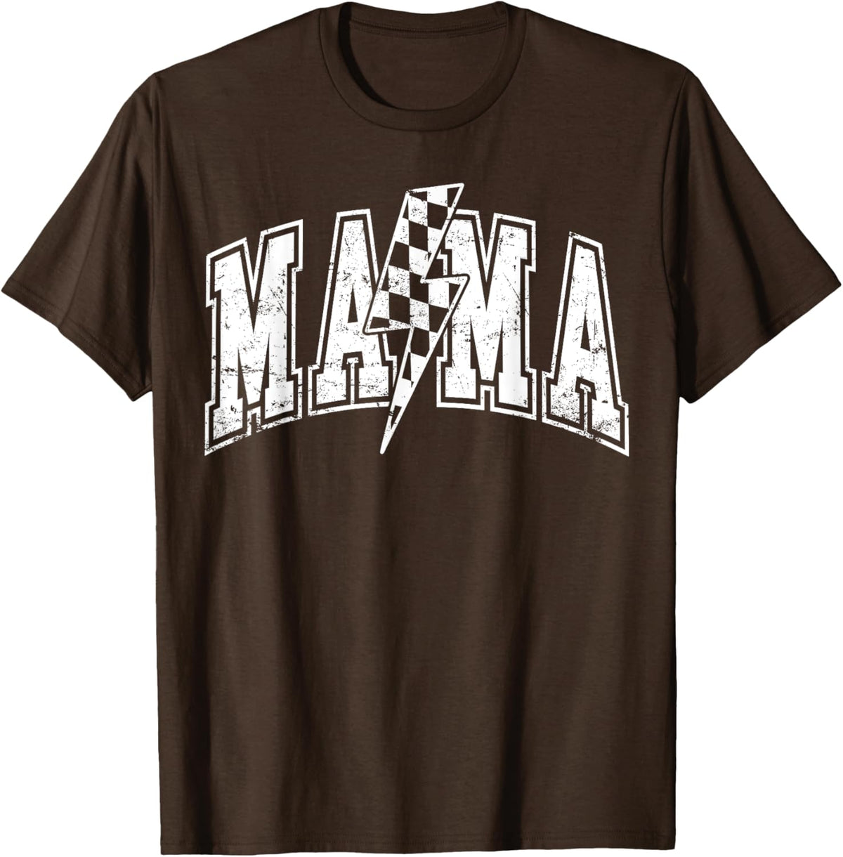Mama Lightning Bolt Checkered Varsity Mom Women Mother&#39;s Day Mother Shirt