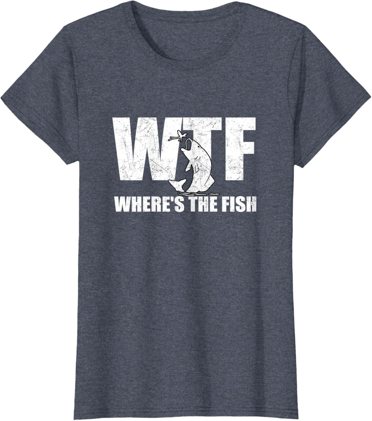 WTF Where&#39;s The Fish Men&#39;s Funny Fishing Gifts Fathers Day