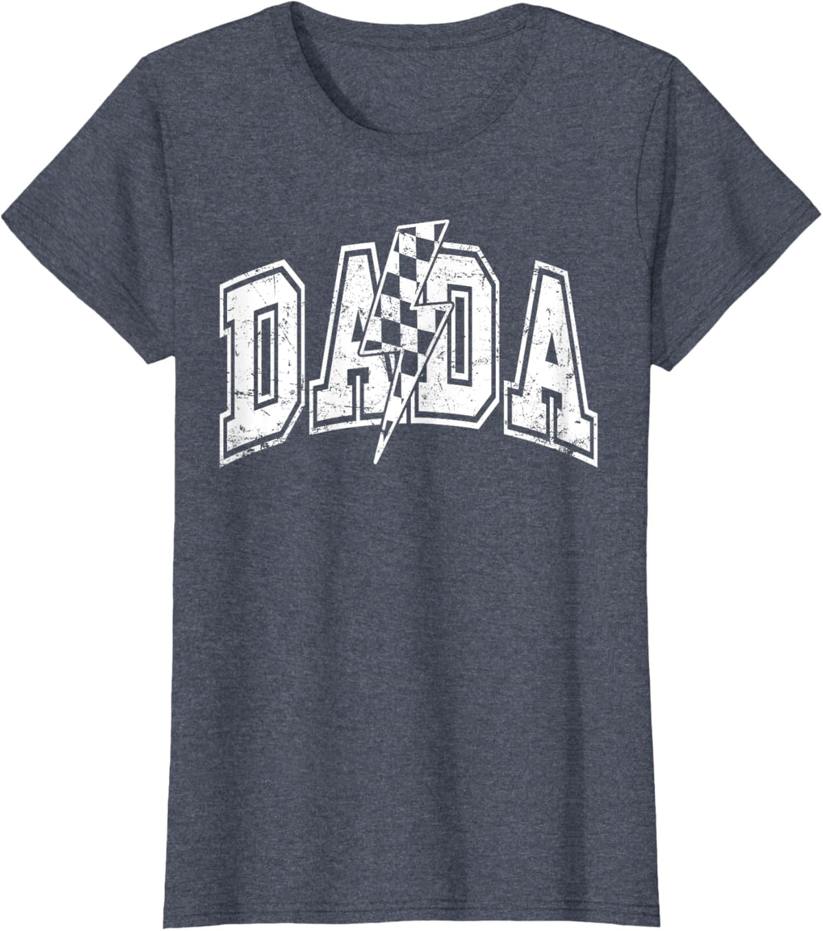 Dada Lightning Bolt Checkered Varsity Dad Men Father&#39;s Day