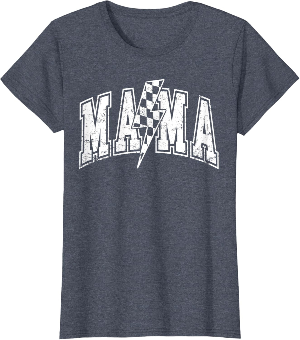 Mama Lightning Bolt Checkered Varsity Mom Women Mother&#39;s Day Mother Shirt