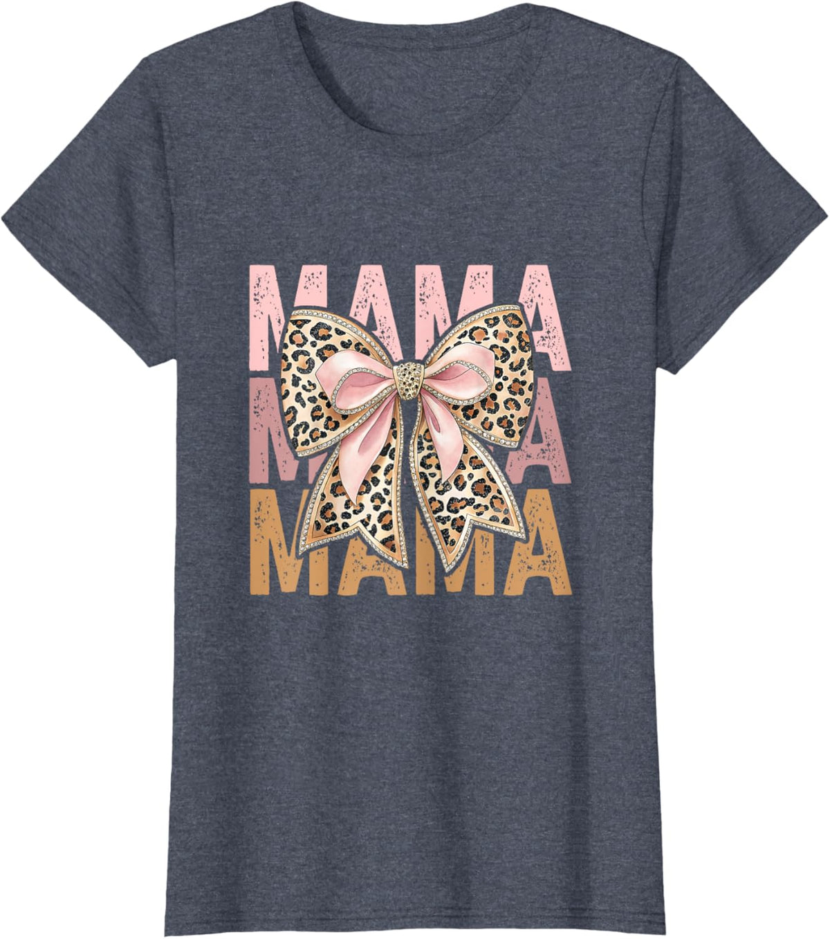 Retro Leopard Mama,Cute Mom Retro Coquette Bow Mother&#39;s Day