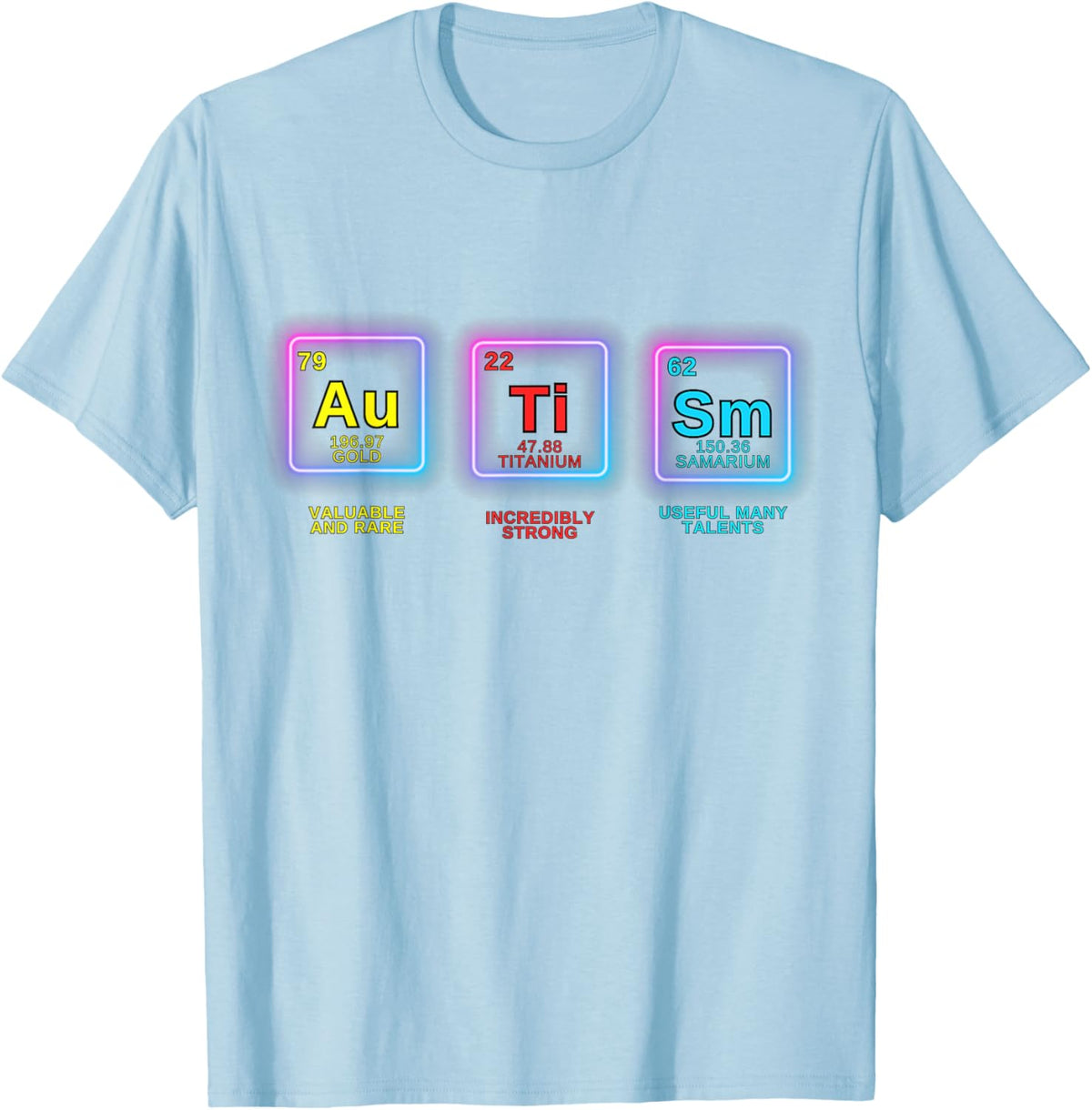 Autism Awareness Kids Women Men Elements Periodic Table ASD