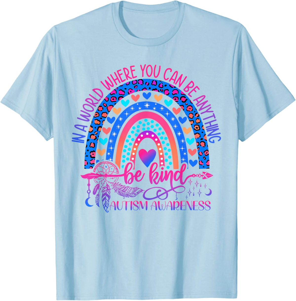 Autism Awareness Be Kind Leopard Rainbow Choose Kindness