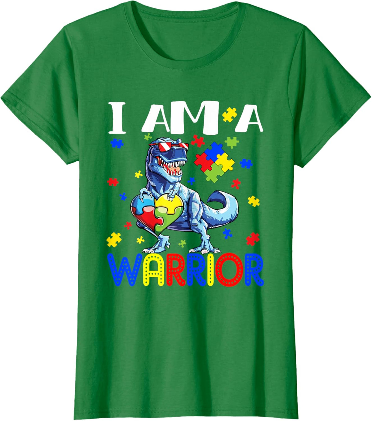 I Am A Warrior Autism Boys Family Dinosaur Autism Awareness
