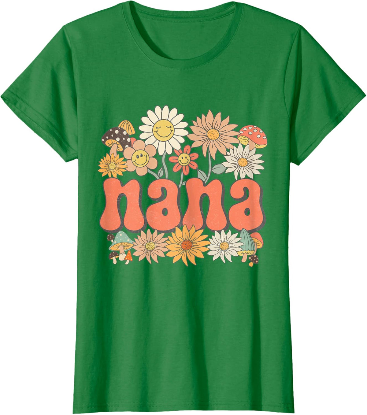 Groovy Nana Floral Hippie Retro Daisy Flower Mother&#39;s Day