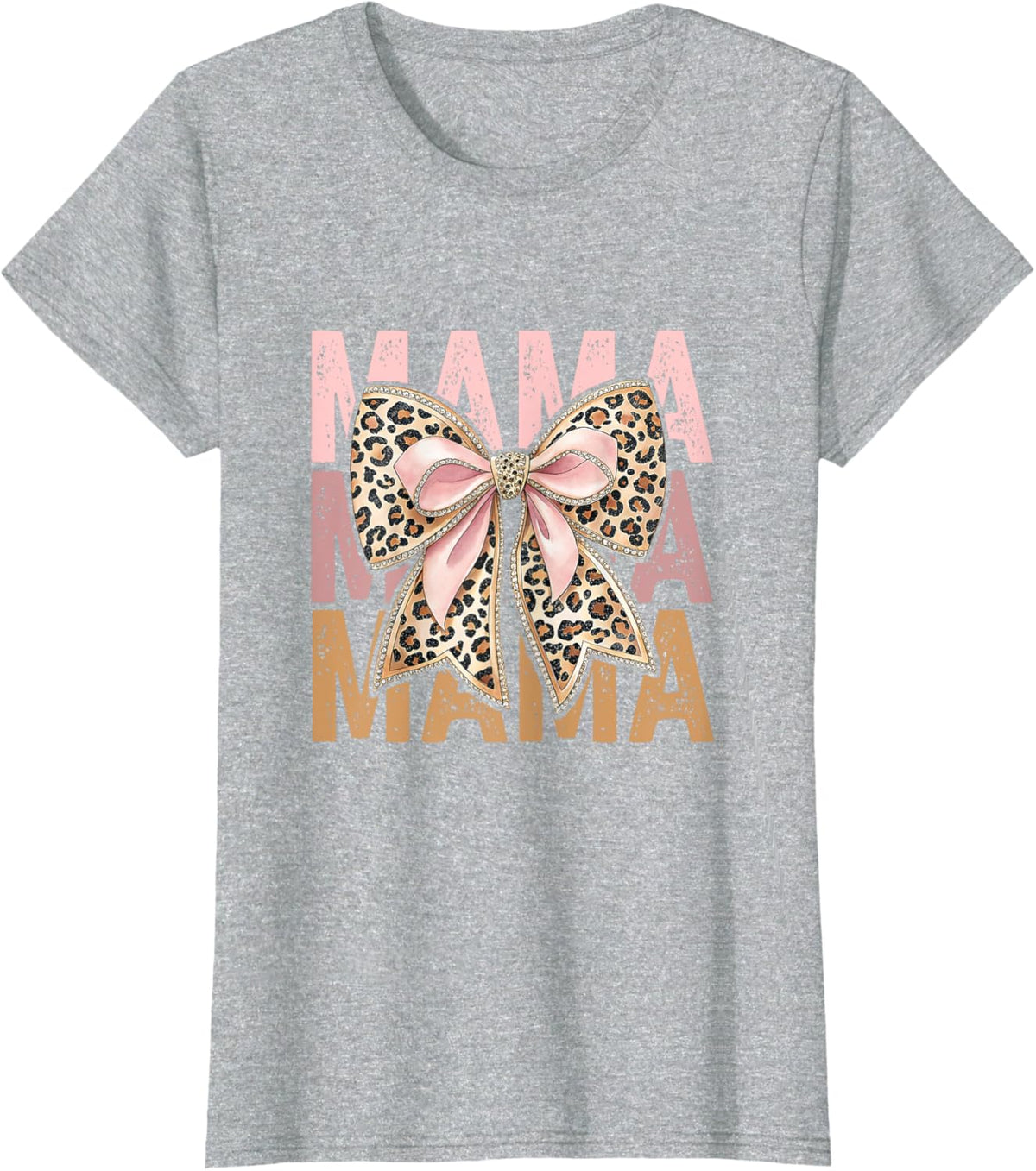 Retro Leopard Mama,Cute Mom Retro Coquette Bow Mother&#39;s Day