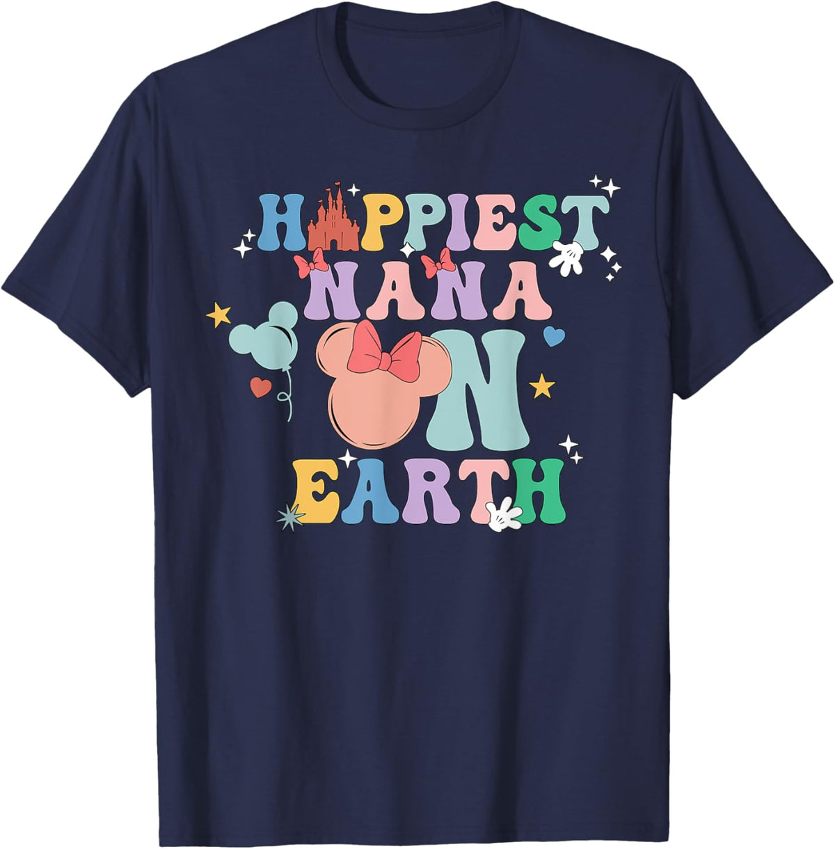Happiest Nana On Earth Groovy Mom Mother&#39;s Day Mother Shirt