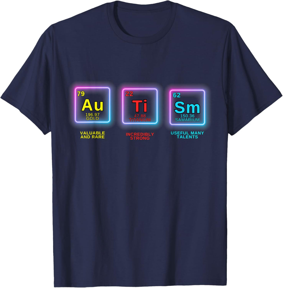 Autism Awareness Kids Women Men Elements Periodic Table ASD