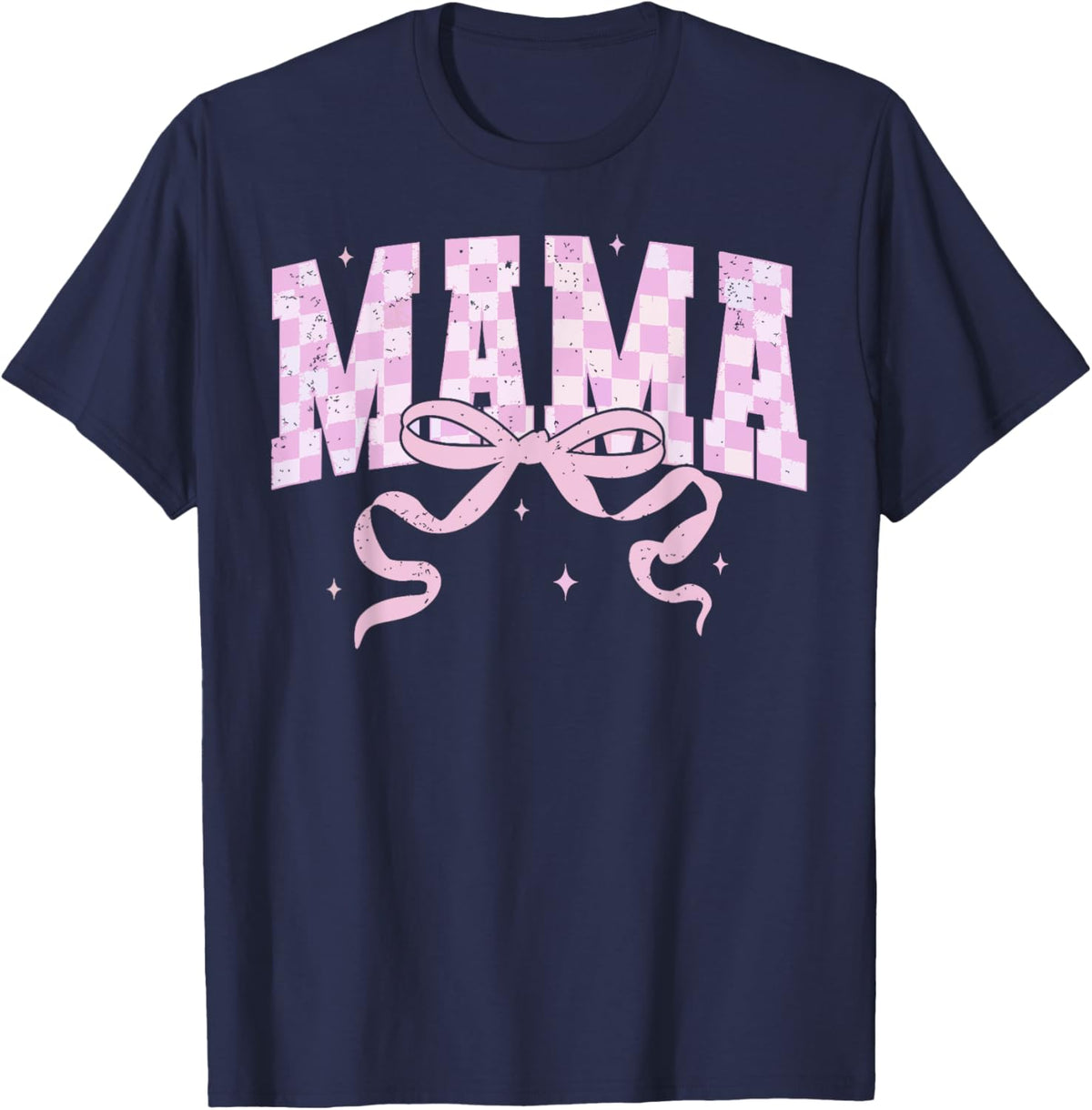 Retro Checkered Mama Coquette Mother&#39;s Day Pink Bow