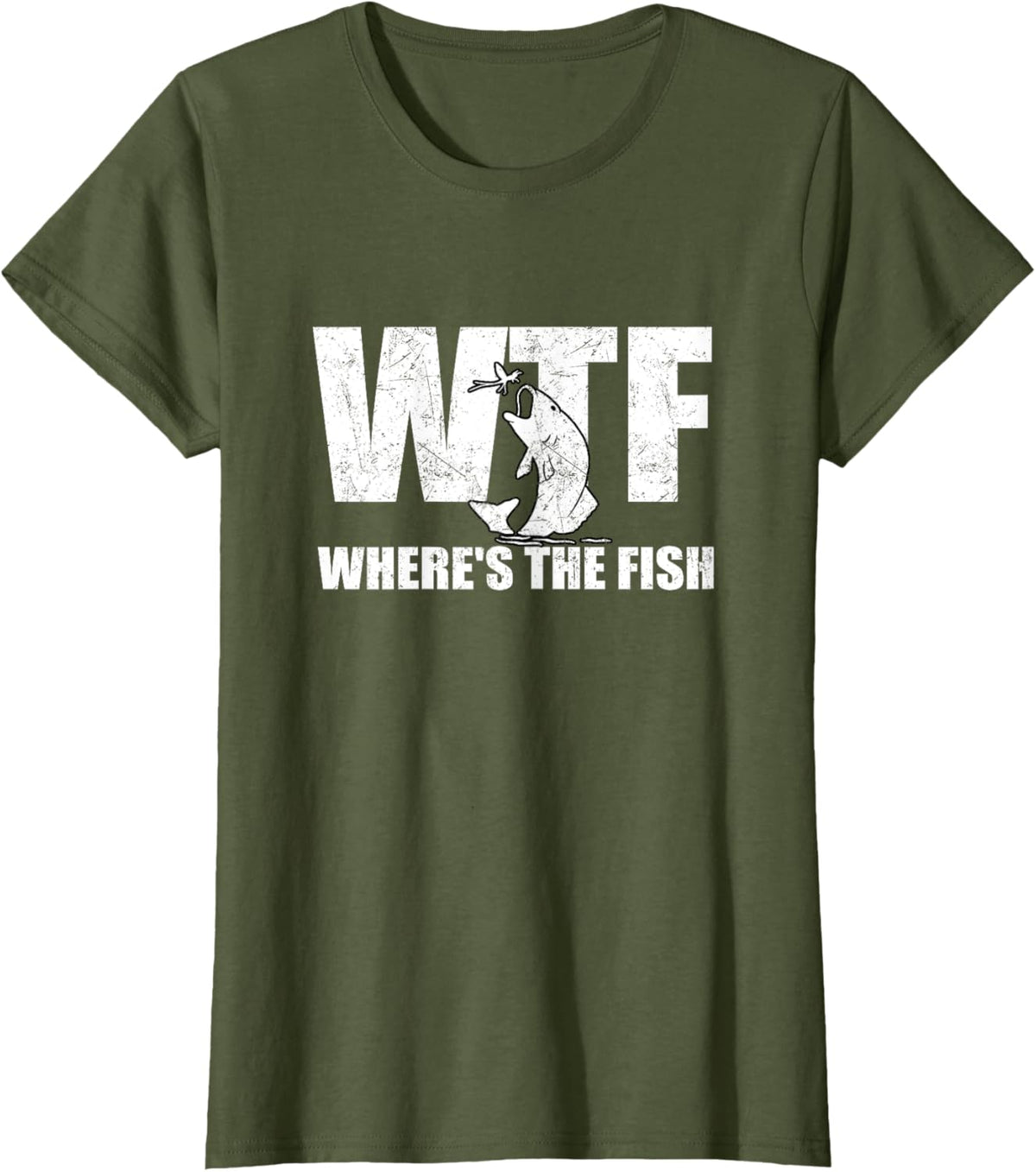 WTF Where&#39;s The Fish Men&#39;s Funny Fishing Gifts Fathers Day