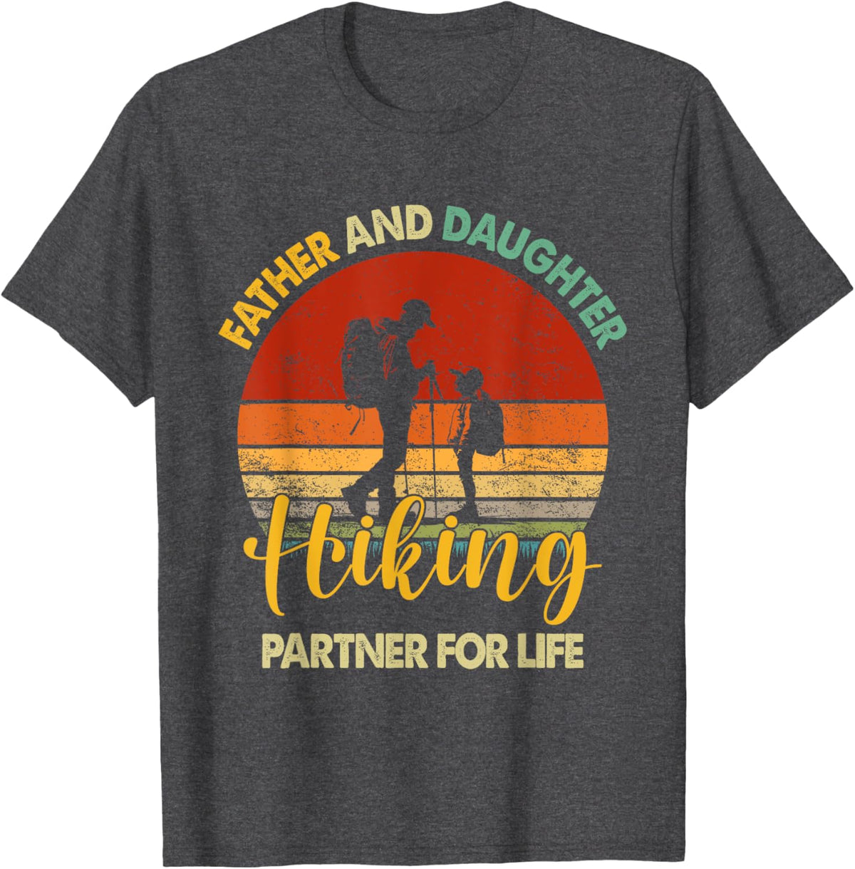 Retro Father Daughter Hiking Partner For Life Fathers Day