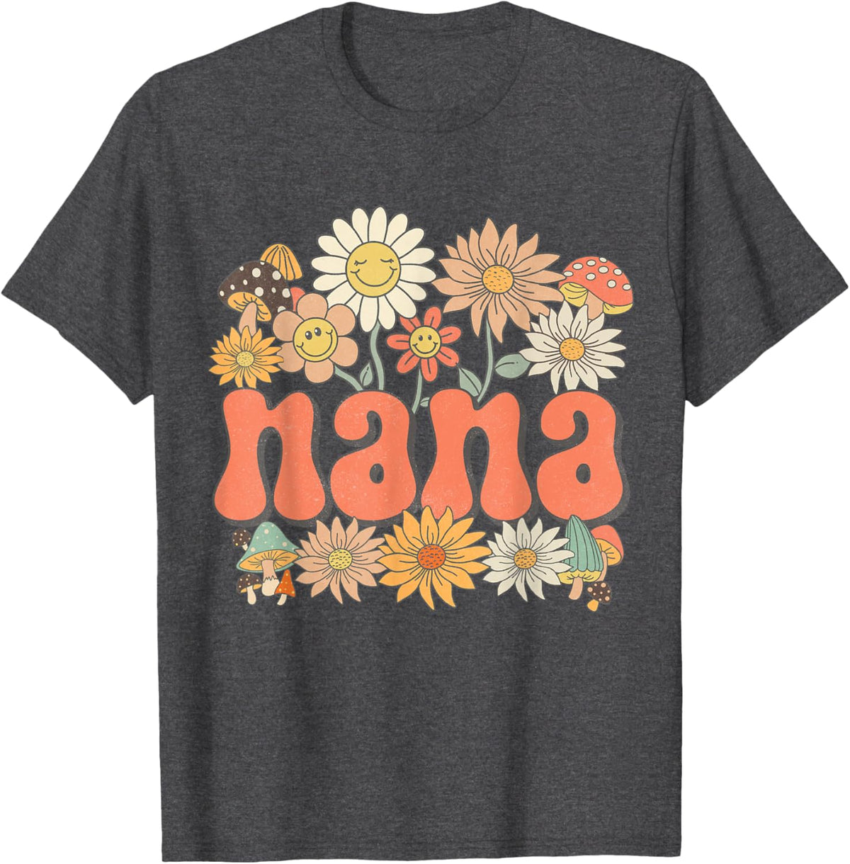 Groovy Nana Floral Hippie Retro Daisy Flower Mother&#39;s Day