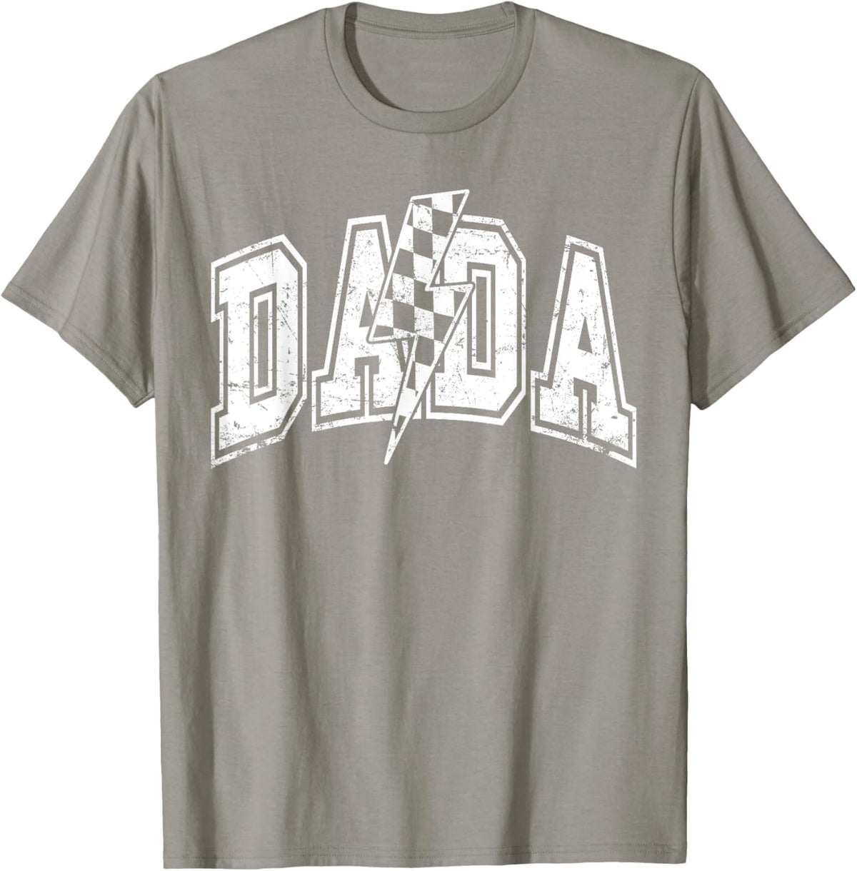 Dada Lightning Bolt Checkered Varsity Dad Men Father&#39;s Day