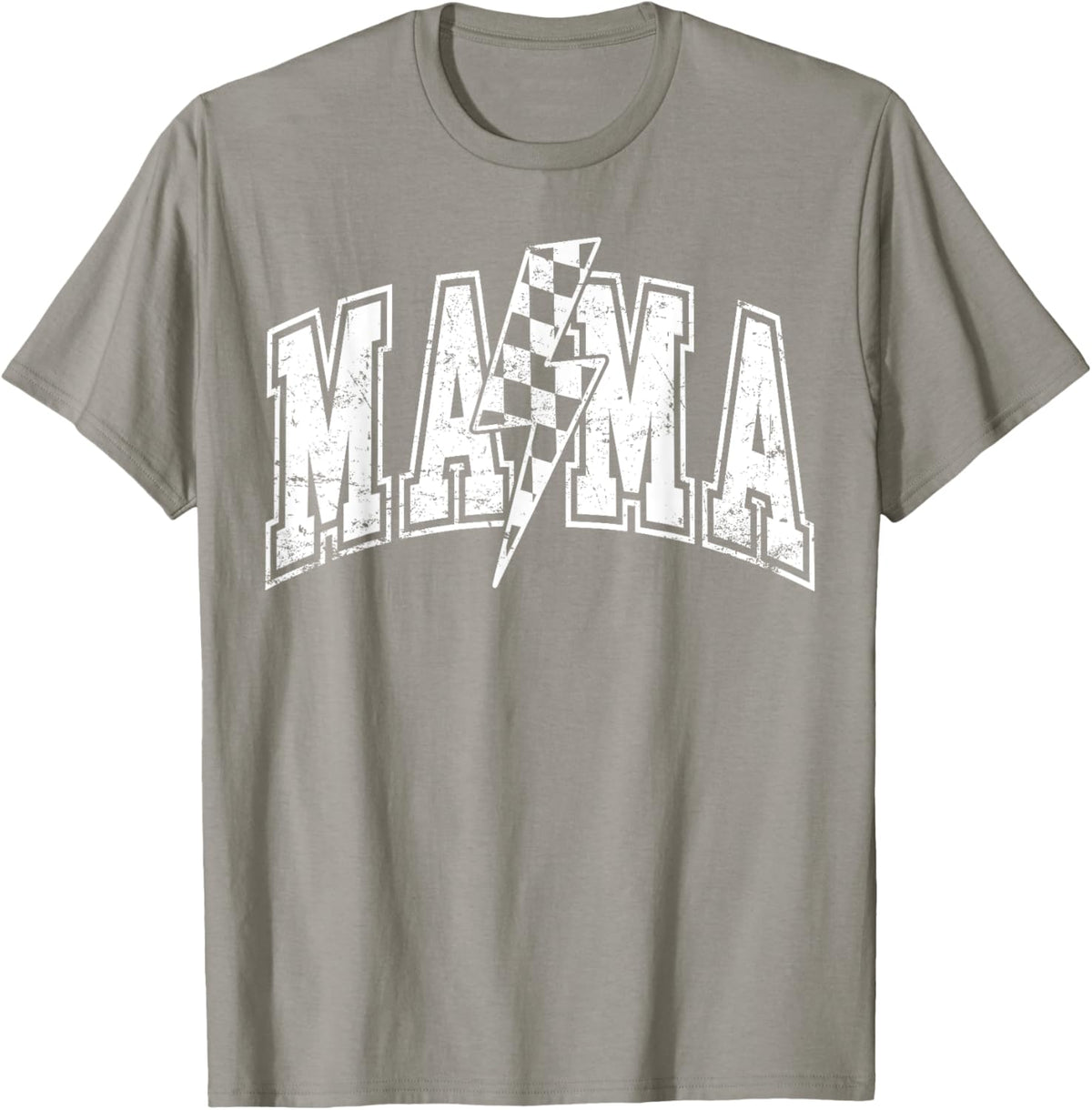 Mama Lightning Bolt Checkered Varsity Mom Women Mother&#39;s Day Mother Shirt