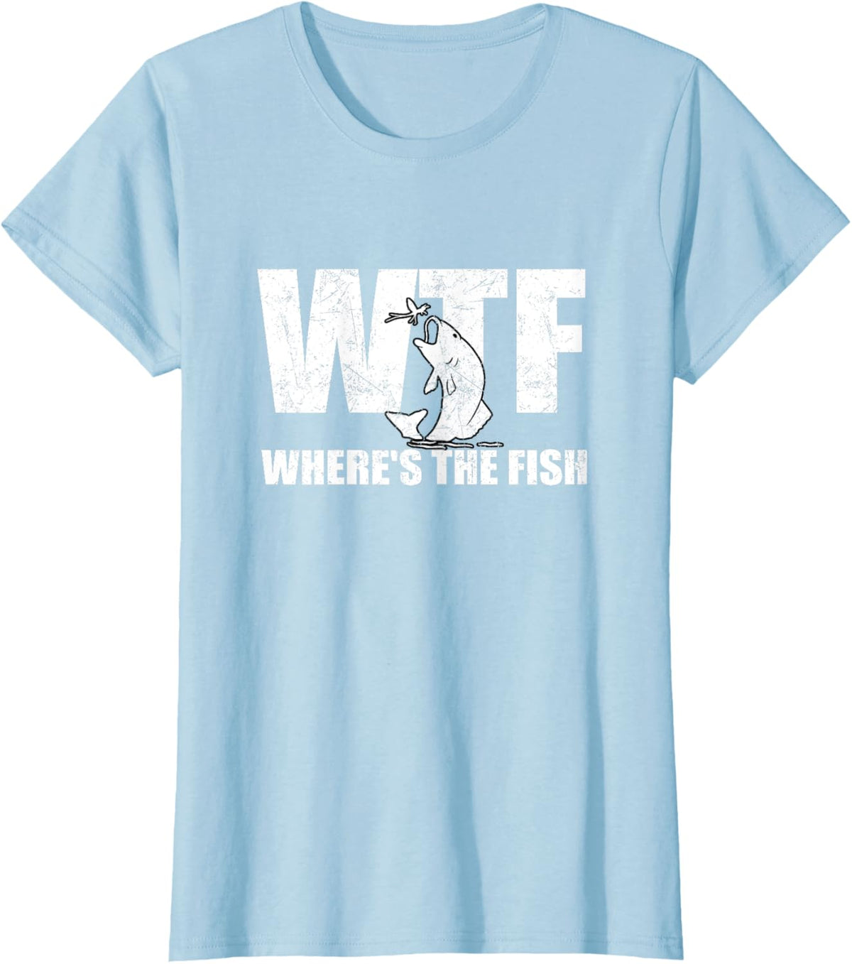 WTF Where&#39;s The Fish Men&#39;s Funny Fishing Gifts Fathers Day