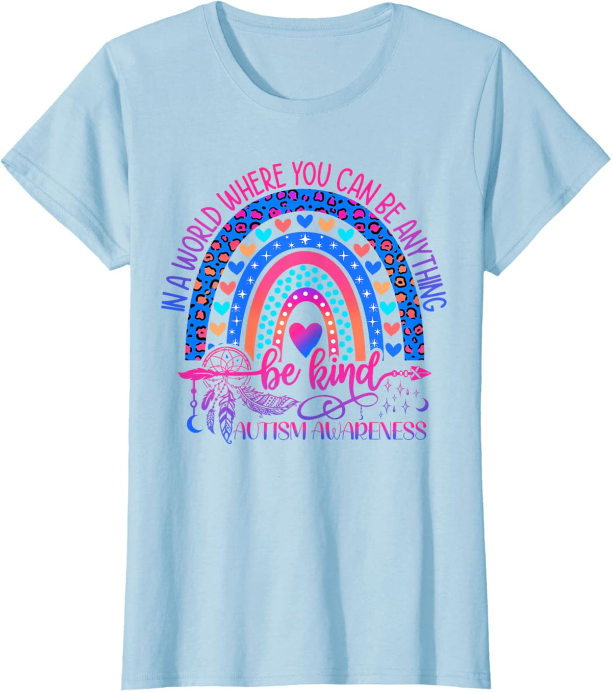 Autism Awareness Be Kind Leopard Rainbow Choose Kindness