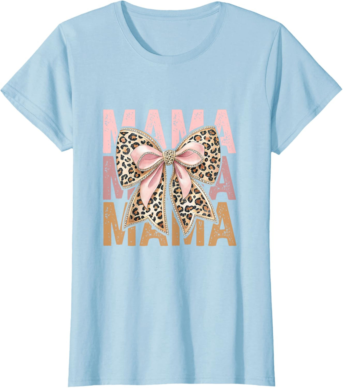 Retro Leopard Mama,Cute Mom Retro Coquette Bow Mother&#39;s Day