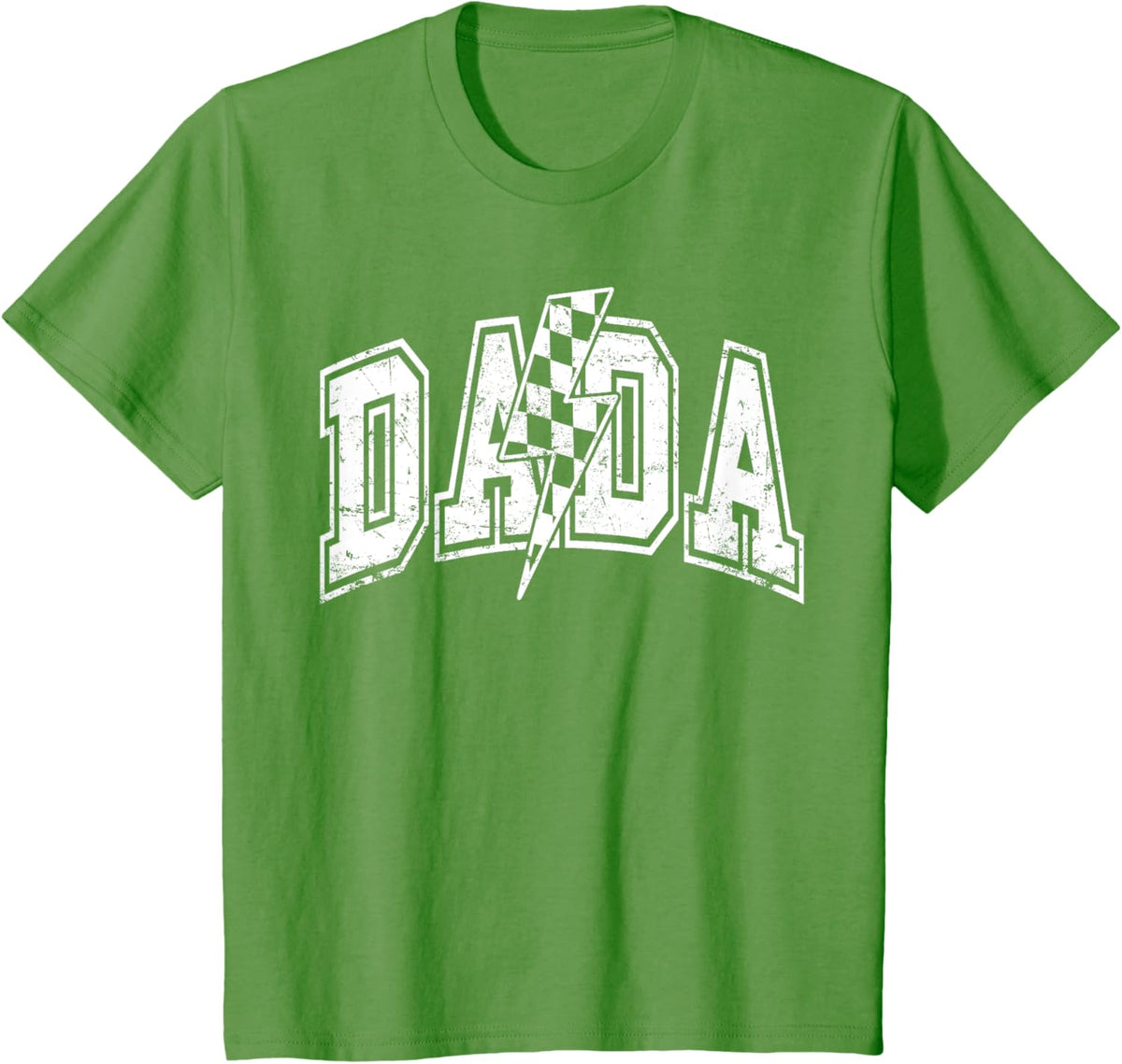 Dada Lightning Bolt Checkered Varsity Dad Men Father&#39;s Day