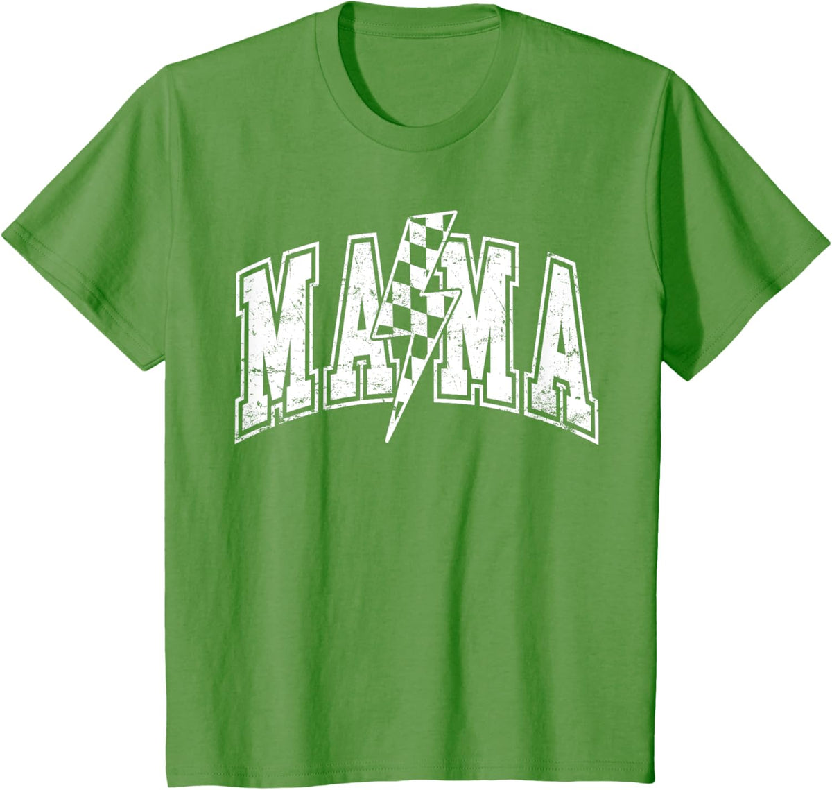 Mama Lightning Bolt Checkered Varsity Mom Women Mother&#39;s Day Mother Shirt