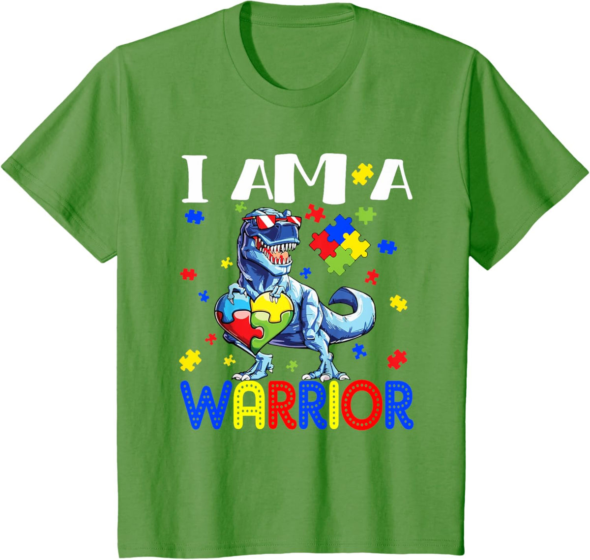 I Am A Warrior Autism Boys Family Dinosaur Autism Awareness