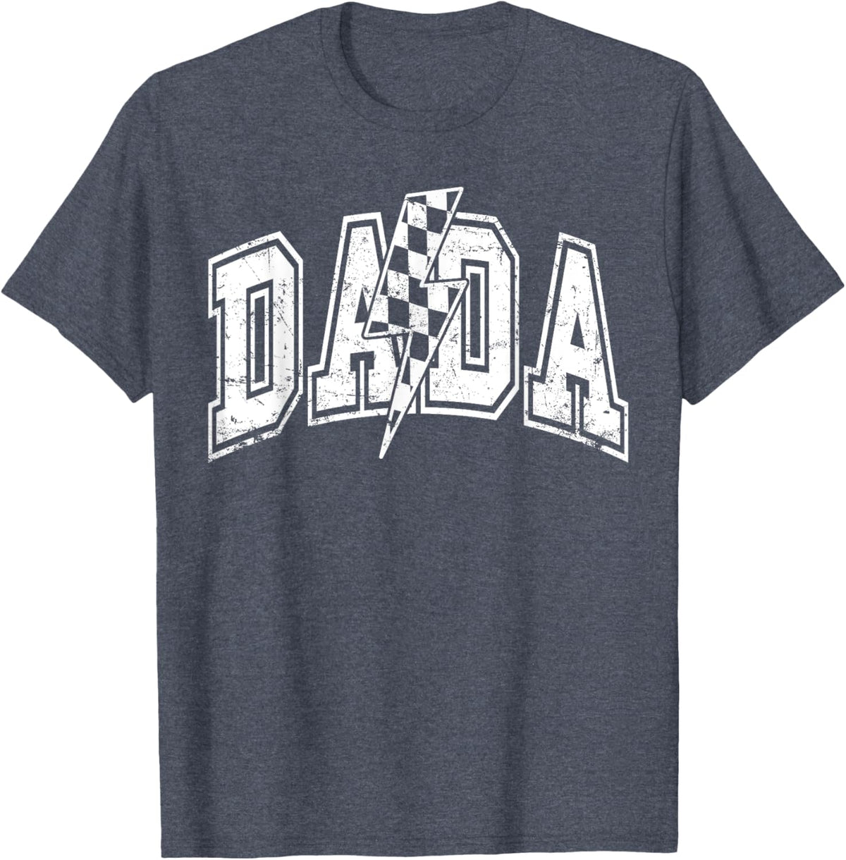 Dada Lightning Bolt Checkered Varsity Dad Men Father&#39;s Day