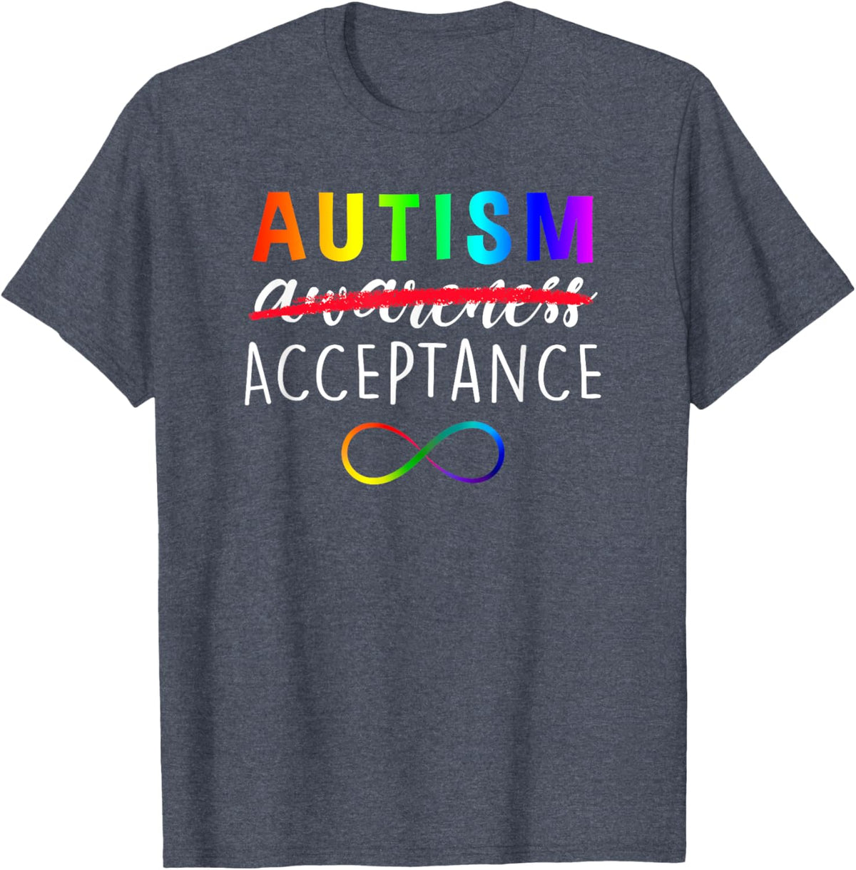 Autism - Red Instead - Acceptance Not Awareness