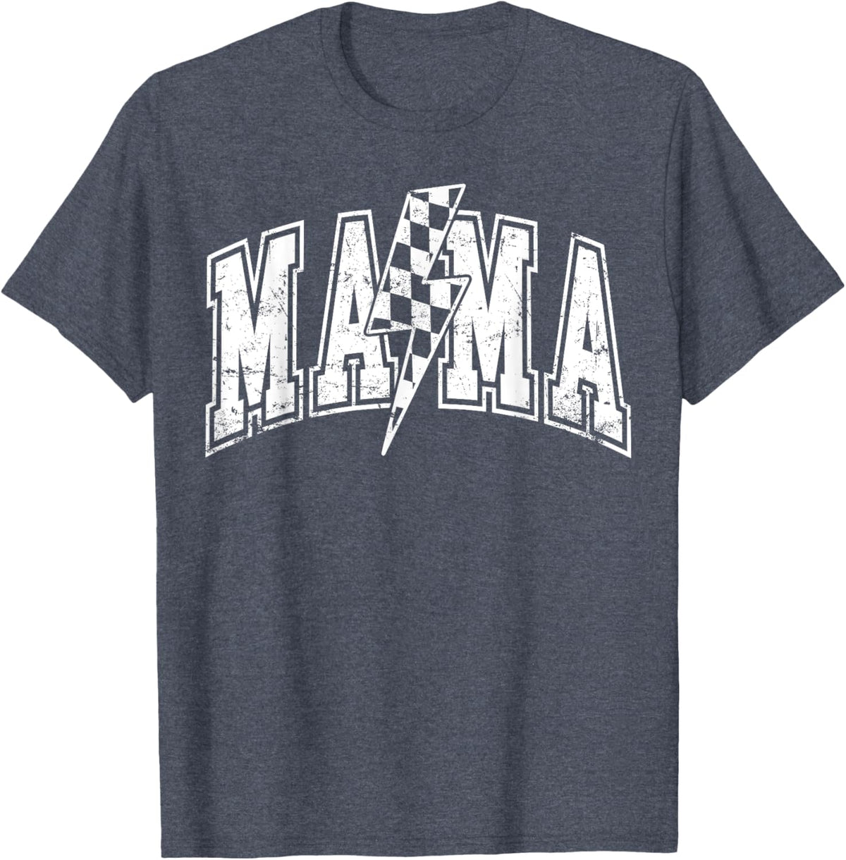 Mama Lightning Bolt Checkered Varsity Mom Women Mother&#39;s Day Mother Shirt
