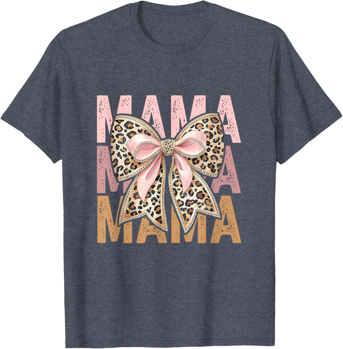 Retro Leopard Mama,Cute Mom Retro Coquette Bow Mother&#39;s Day