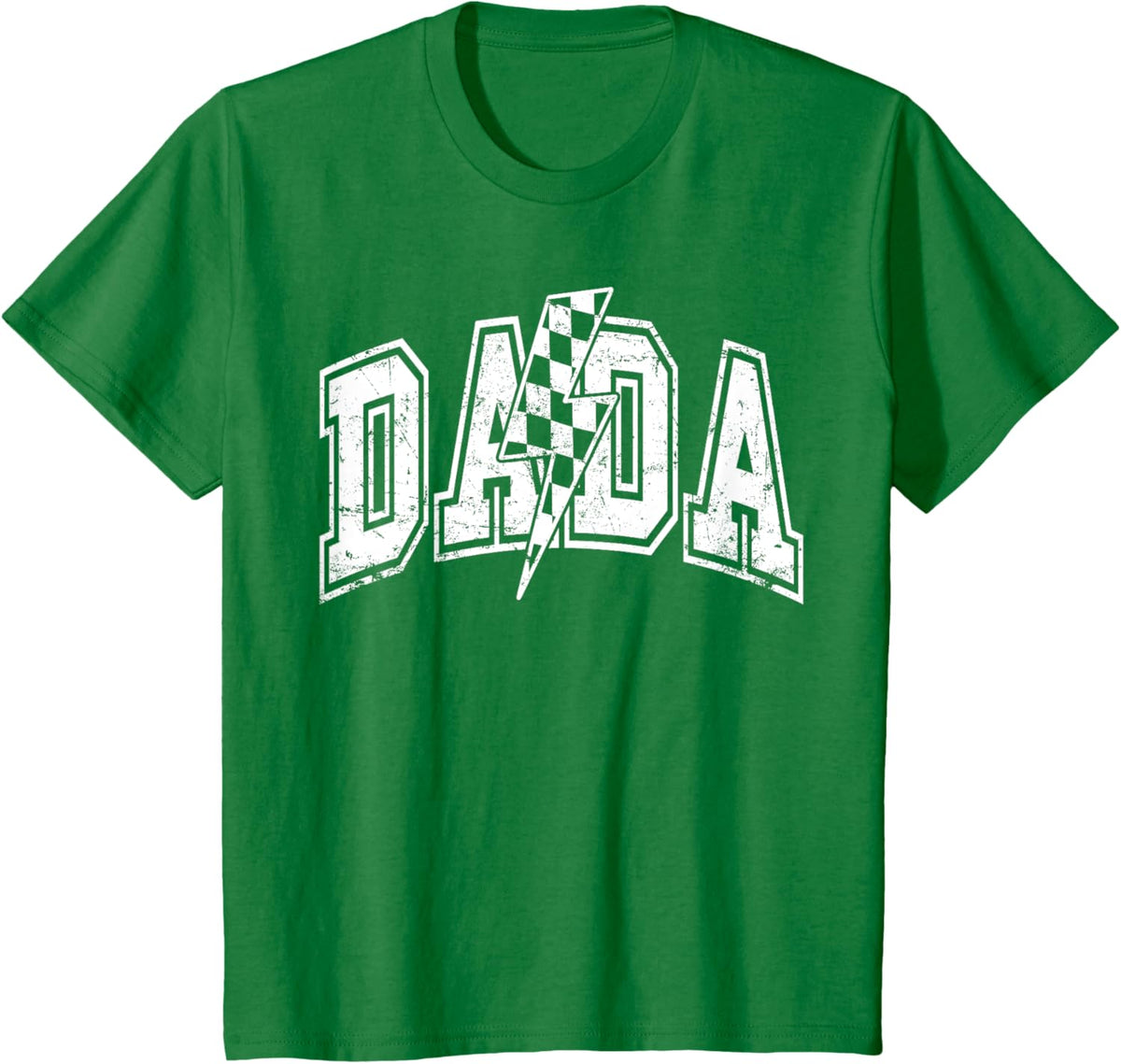 Dada Lightning Bolt Checkered Varsity Dad Men Father&#39;s Day