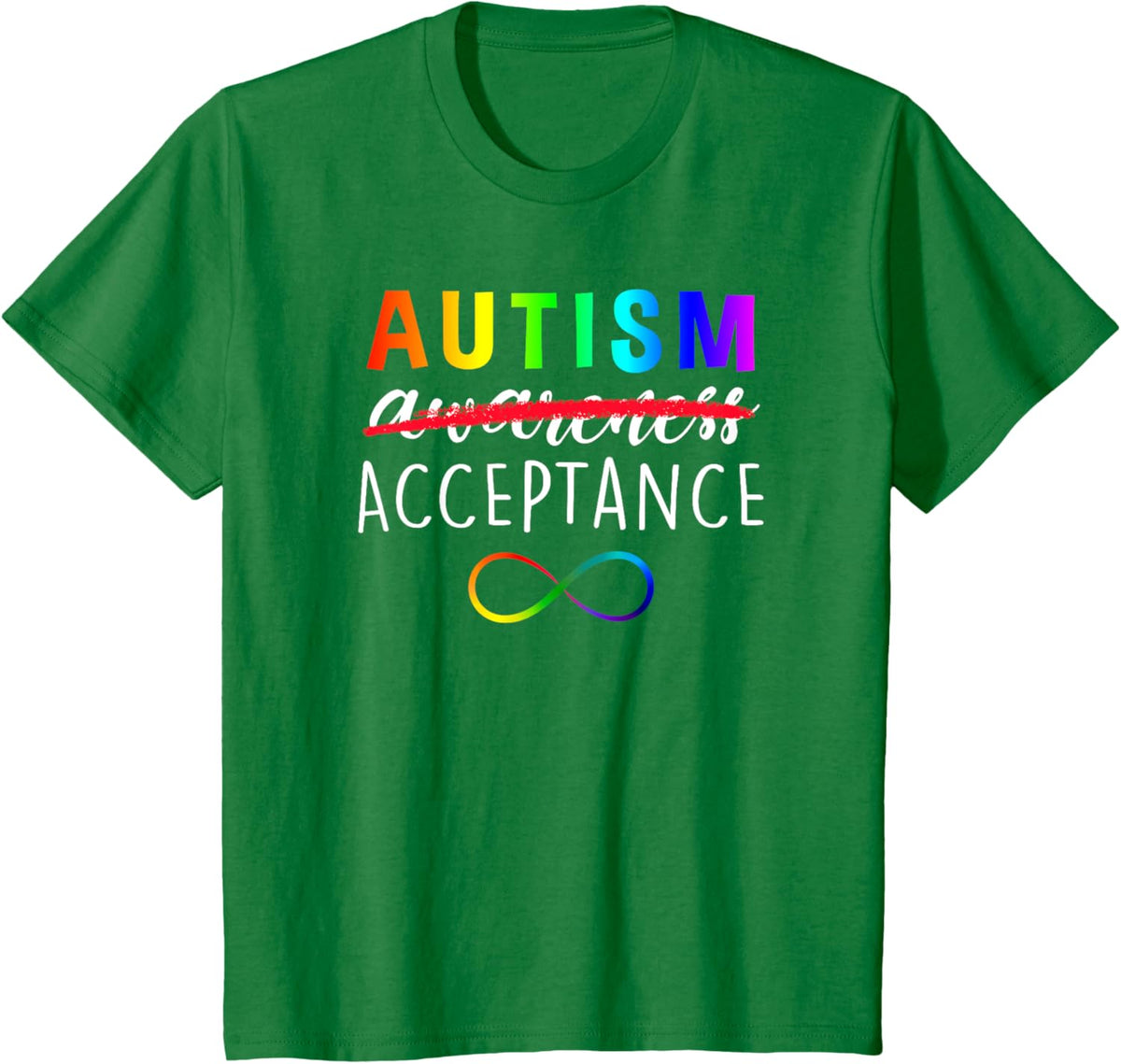 Autism - Red Instead - Acceptance Not Awareness