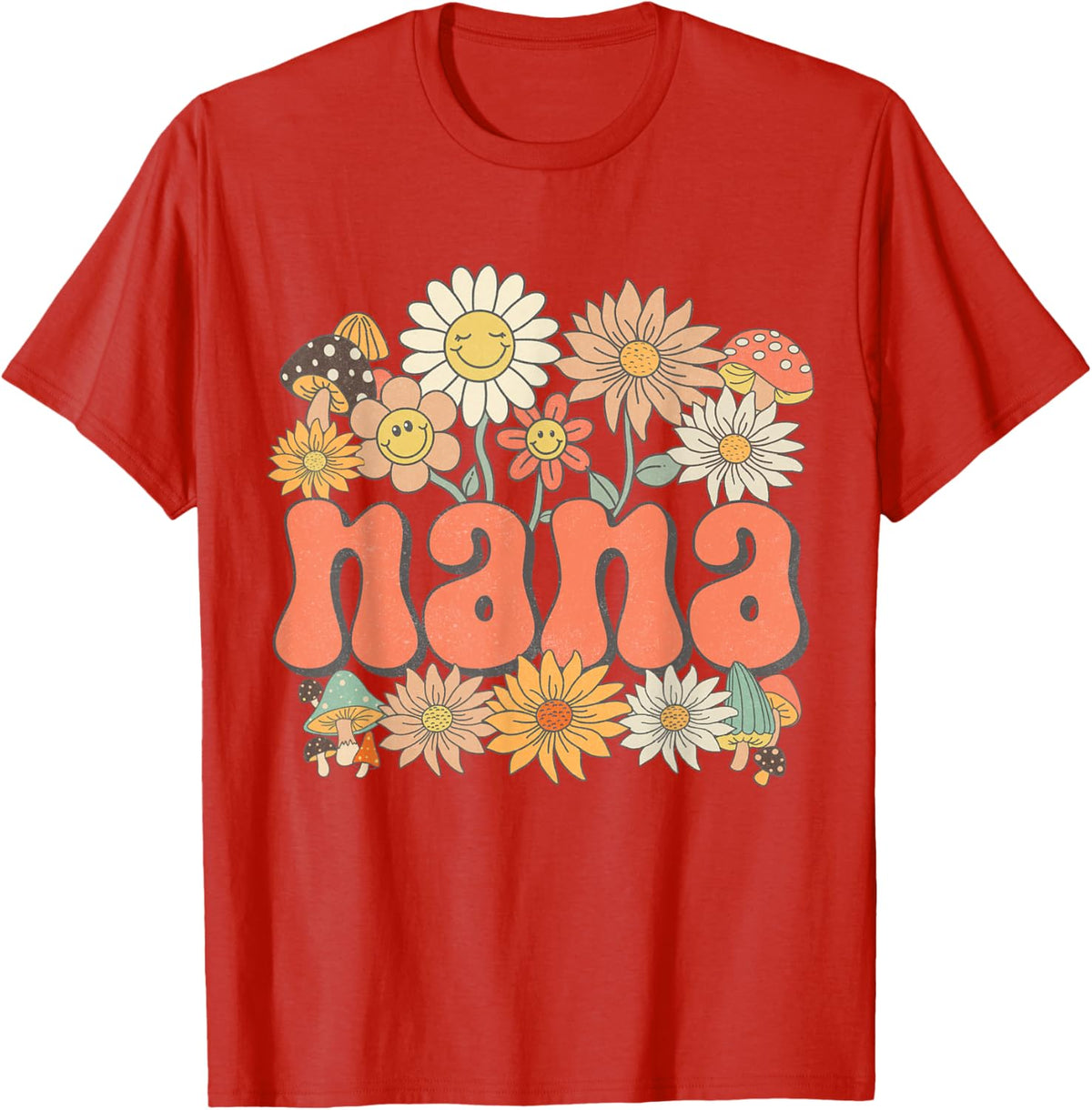 Groovy Nana Floral Hippie Retro Daisy Flower Mother&#39;s Day