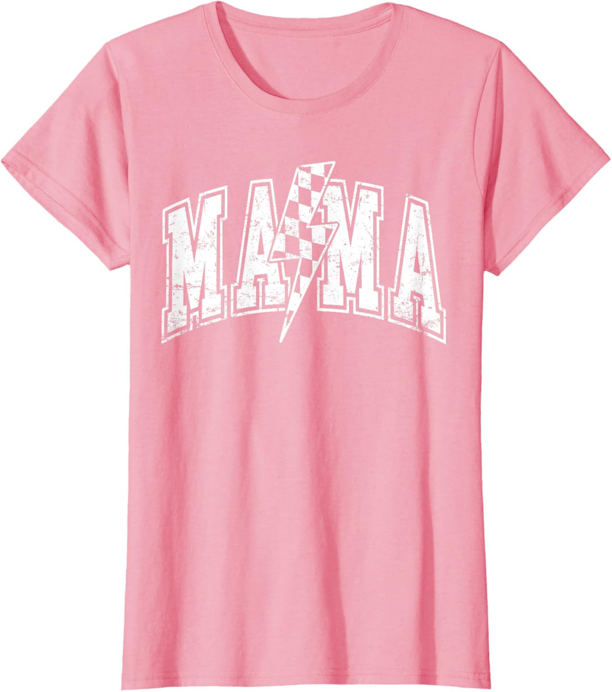 Mama Lightning Bolt Checkered Varsity Mom Women Mother&#39;s Day Mother Shirt