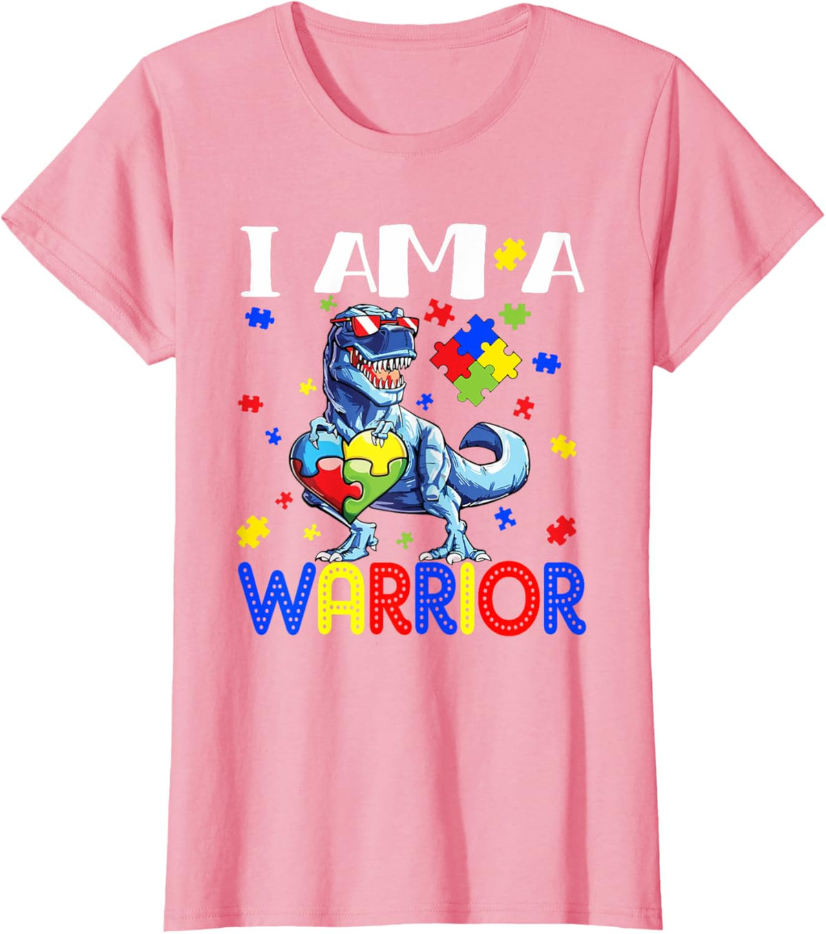 I Am A Warrior Autism Boys Family Dinosaur Autism Awareness