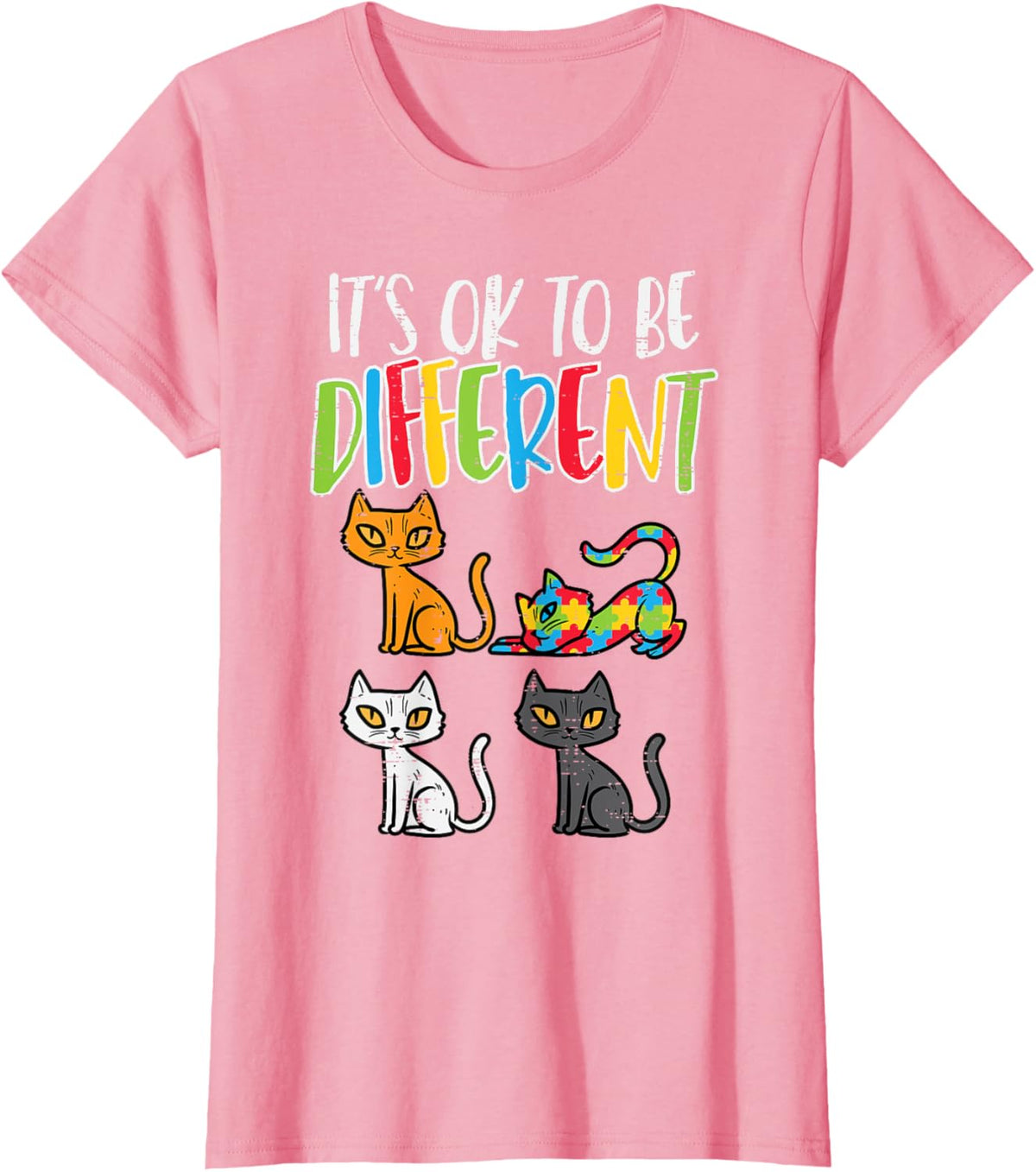 Its Ok To Be Different Cat Puzzle Cute Autism Awareness Kids