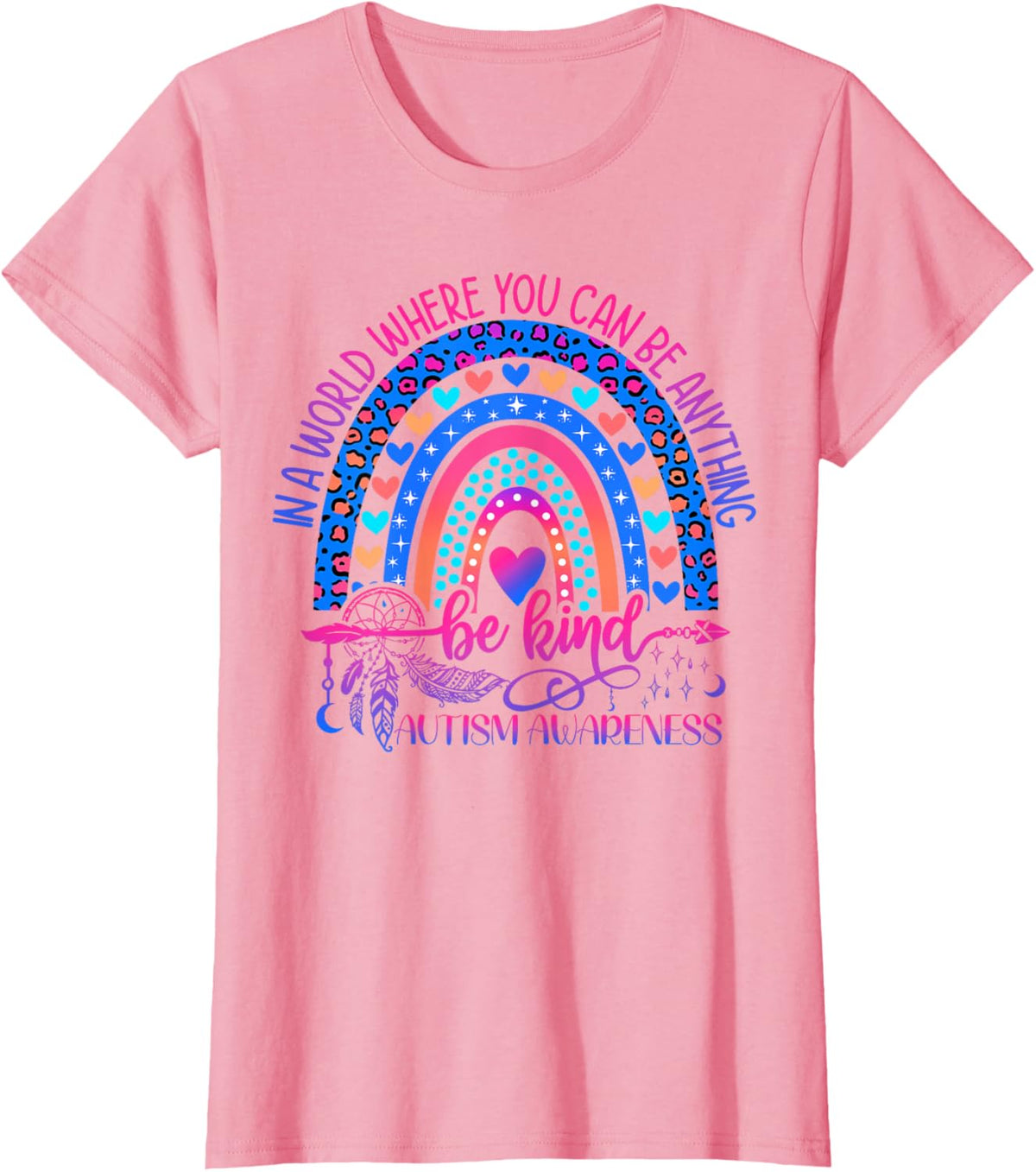 Autism Awareness Be Kind Leopard Rainbow Choose Kindness