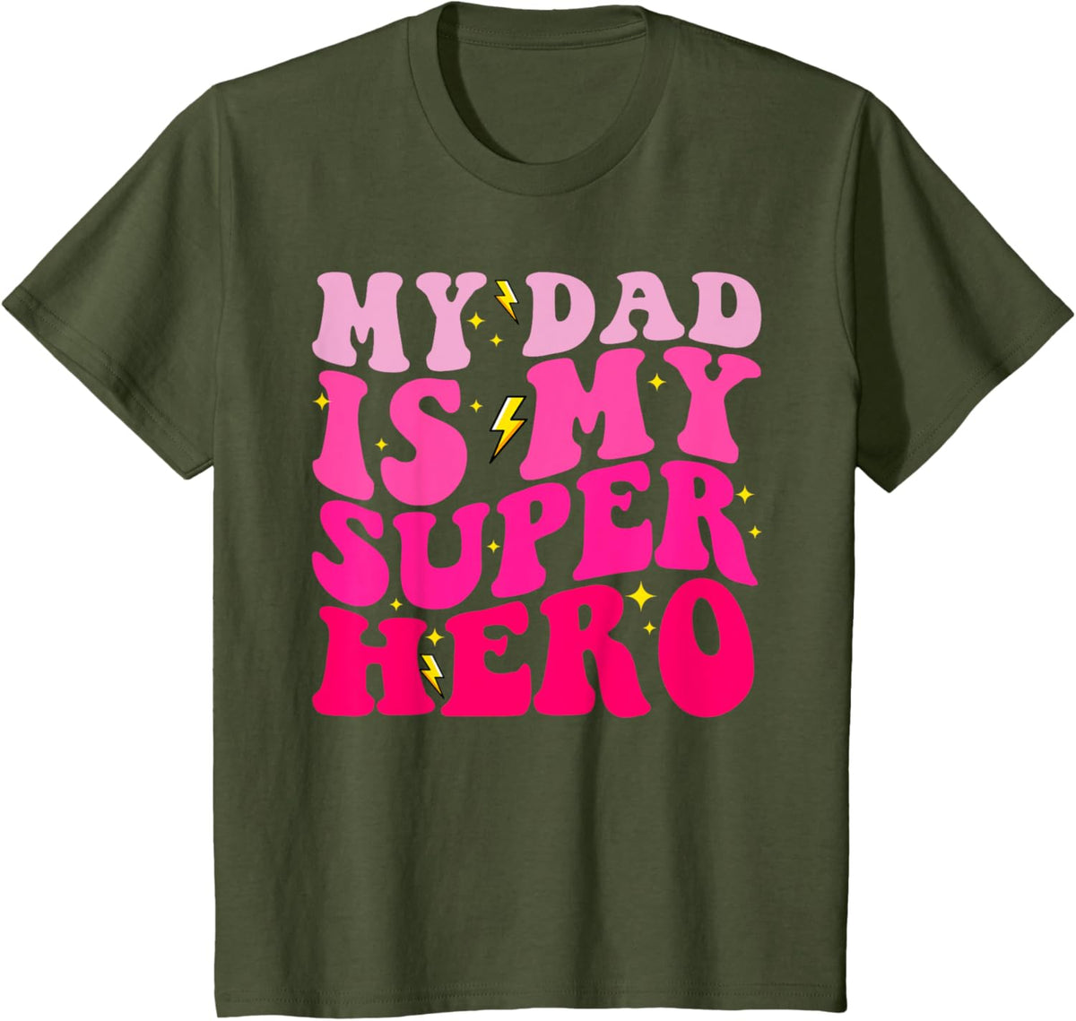 Daughter Father&#39;s Day Shirt My Dad Is My Superhero Girls