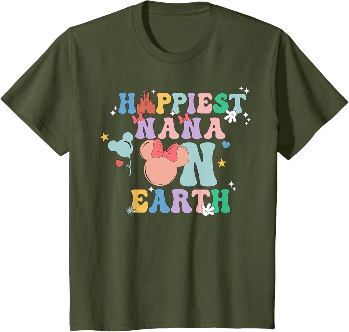 Happiest Nana On Earth Groovy Mom Mother&#39;s Day Mother Shirt