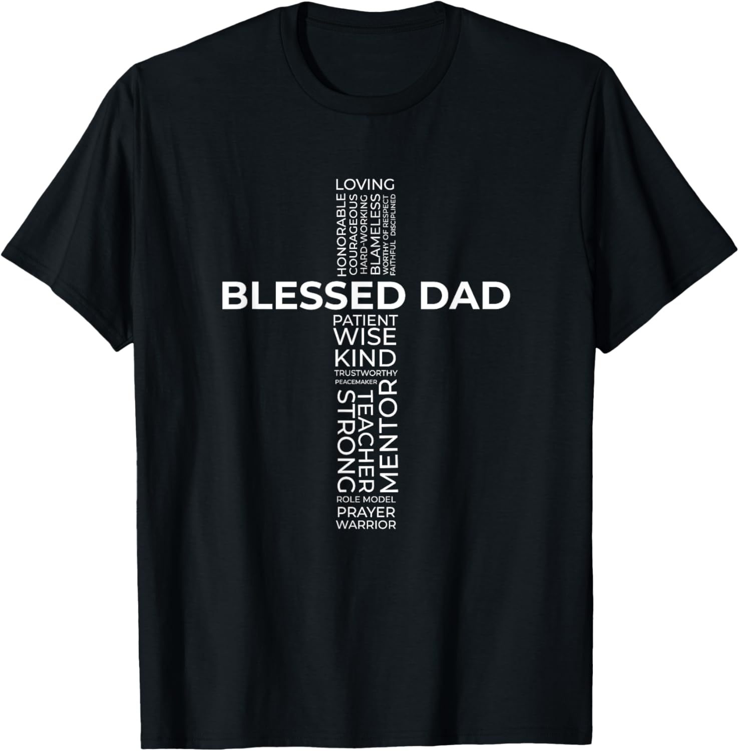 Christian Blessed Dad Cross Father's Day Shirt