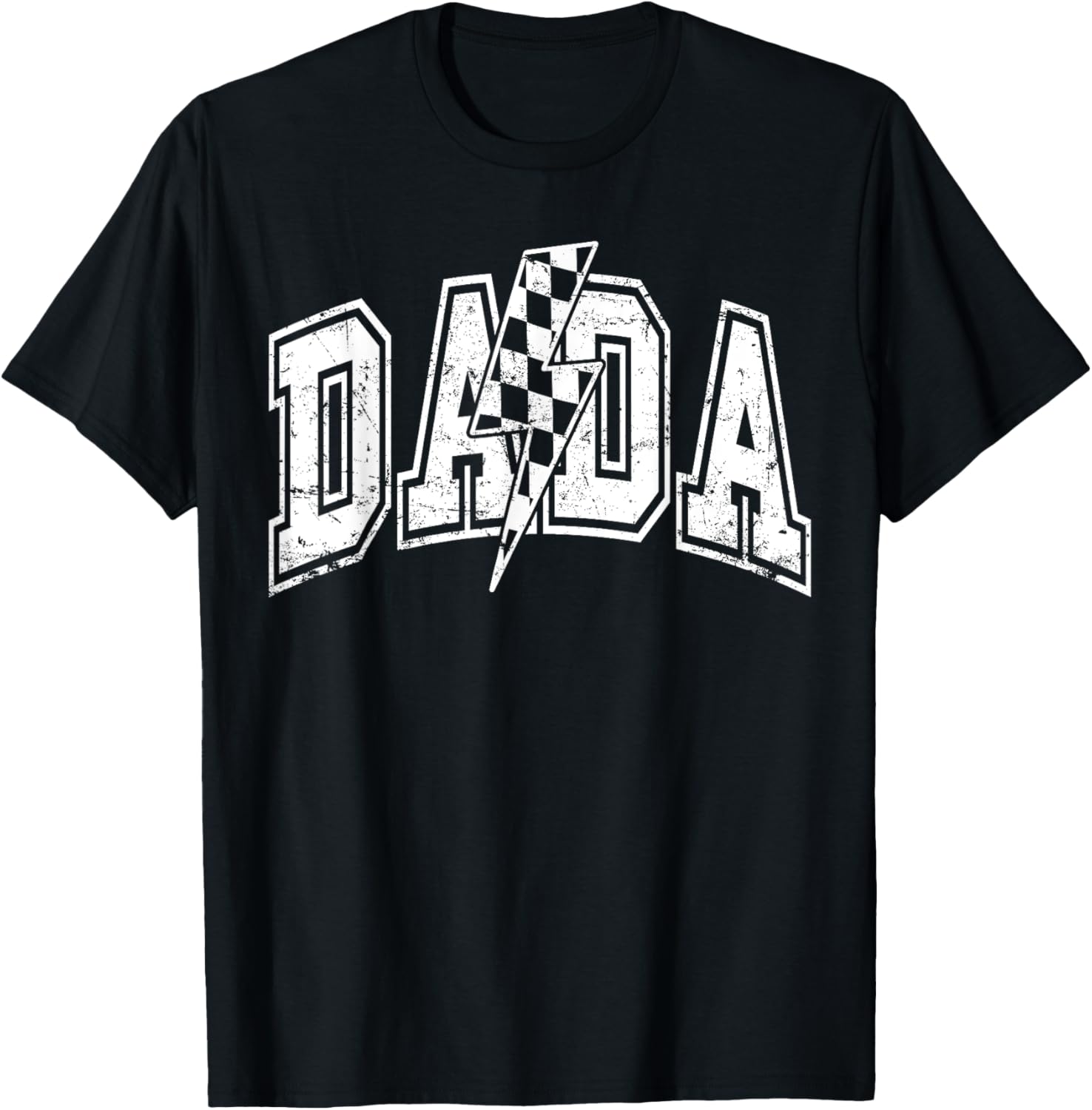 Dada Lightning Bolt Checkered Varsity Dad Men Father's Day